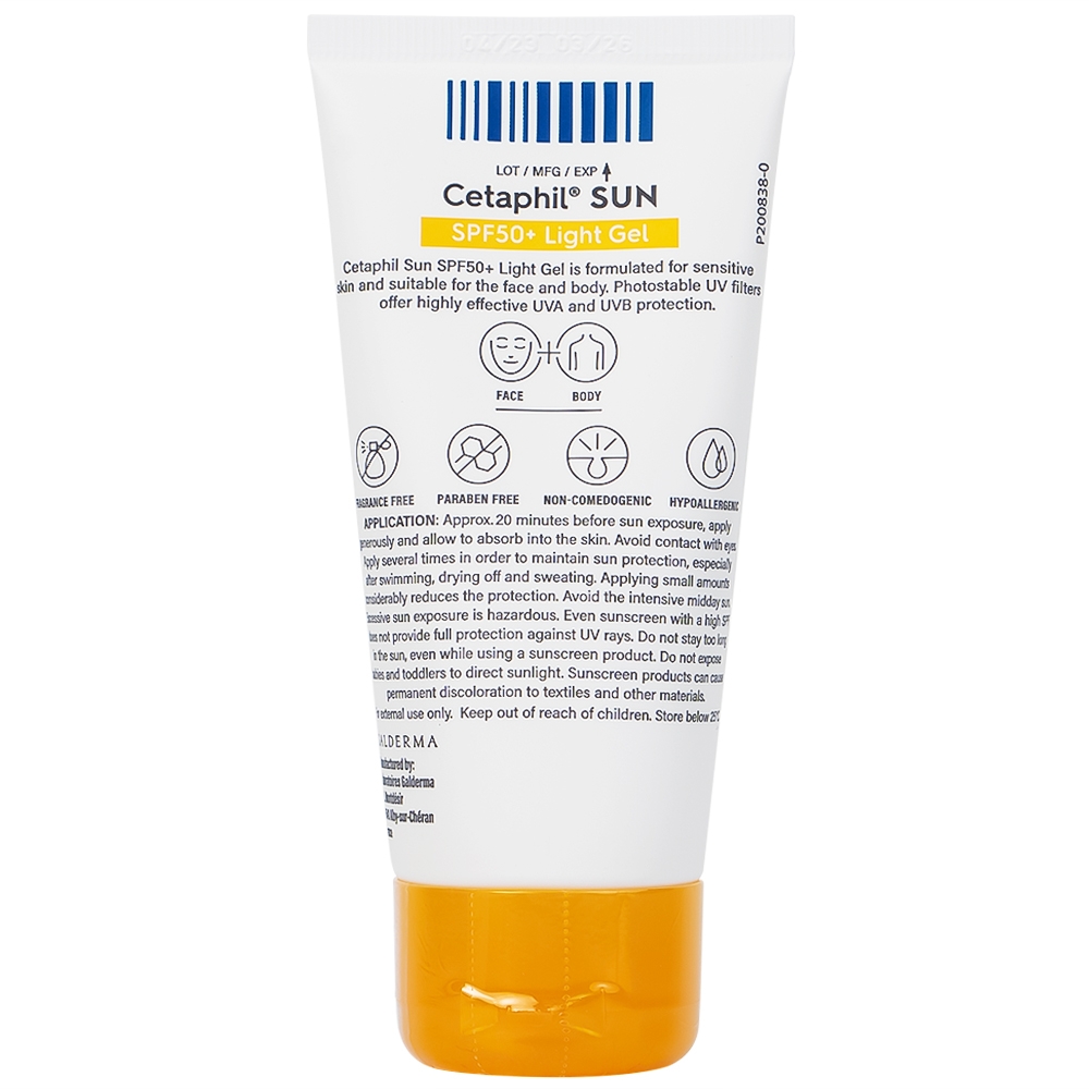Hình ảnh Kem chống nắng Cetaphil Sun Spf 50+ bảo vệ da trước tác động của ánh nắng mặt trời (50ml)