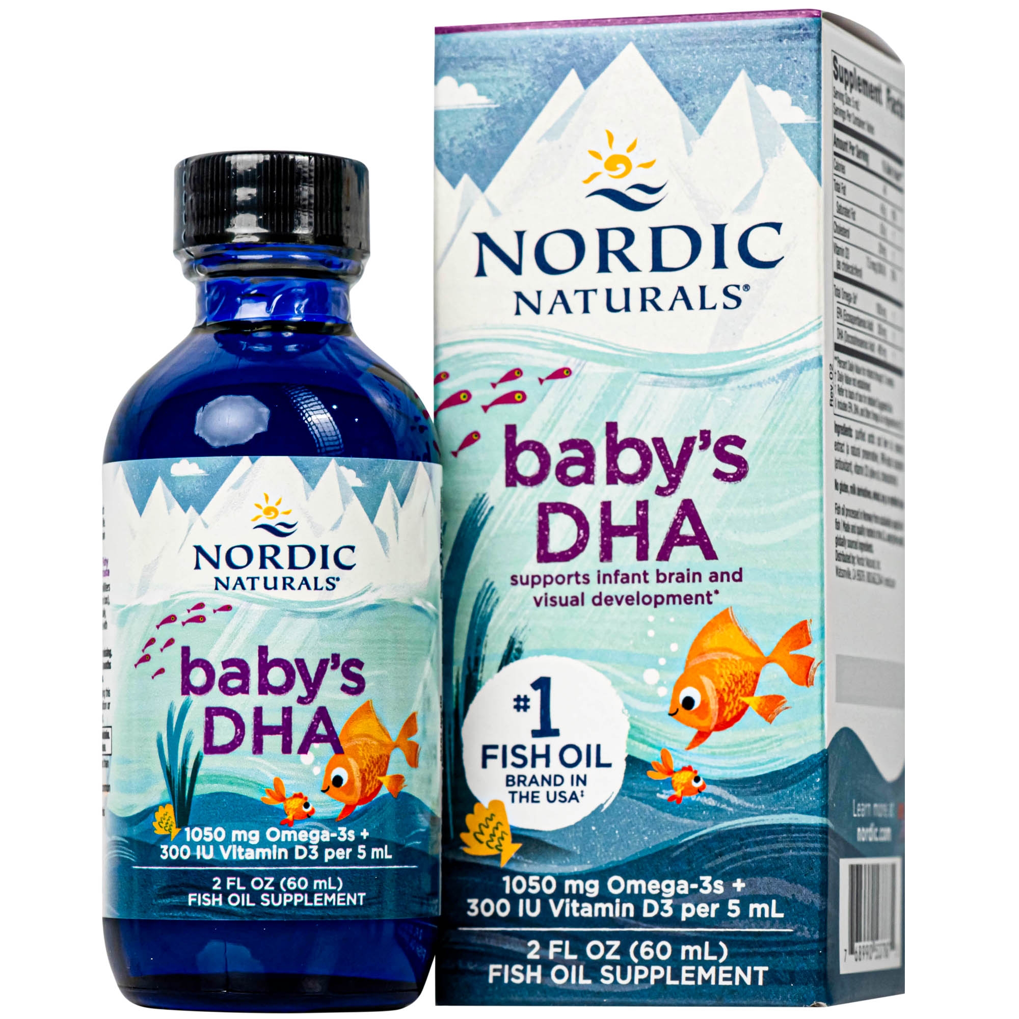 Hình ảnh Dung dịch hỗ trợ cải thiện thị lực cho trẻ từ 0 tháng tuổi Nordic Naturals Baby's DHA (60ml)