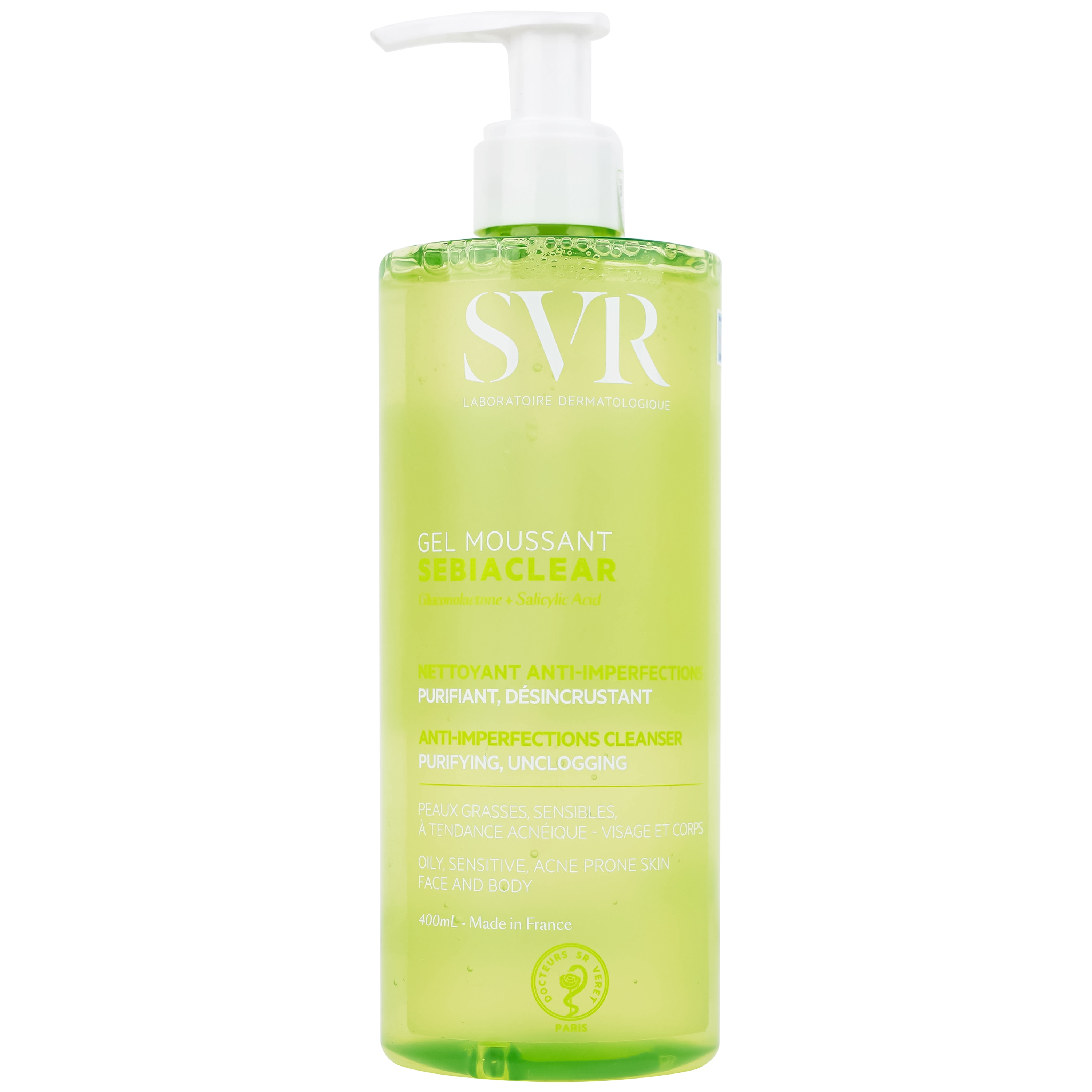 Hình ảnh Gel rửa mặt SVR Sebiaclear Moussant làm sạch và giảm dầu cho da dầu (400ml)