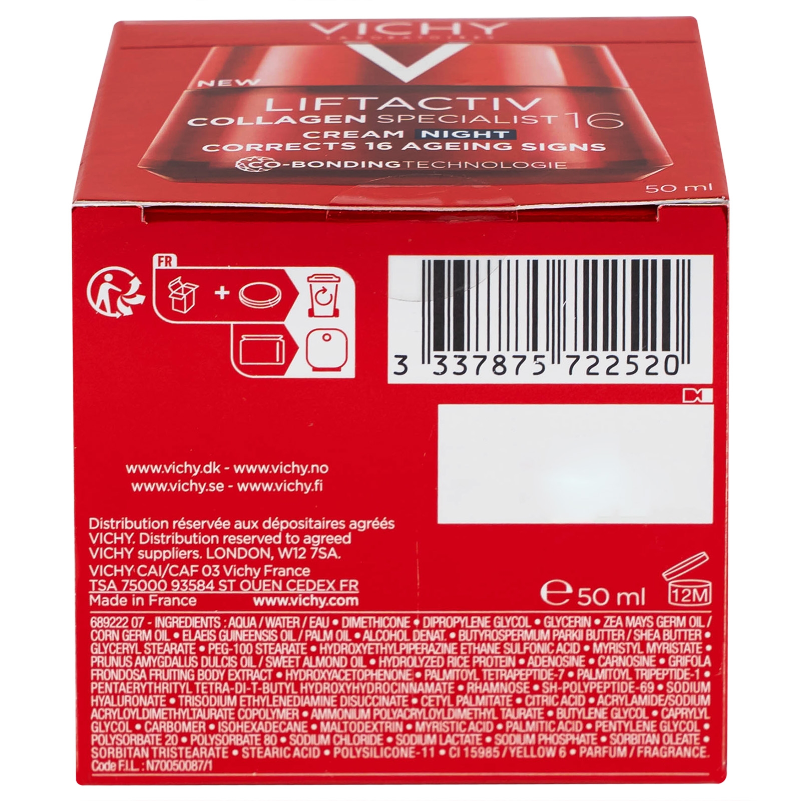 Hình ảnh Kem bôi Vichy Liftactiv Collagen Specialist Night dưỡng sáng, ngừa lão hóa (50ml)