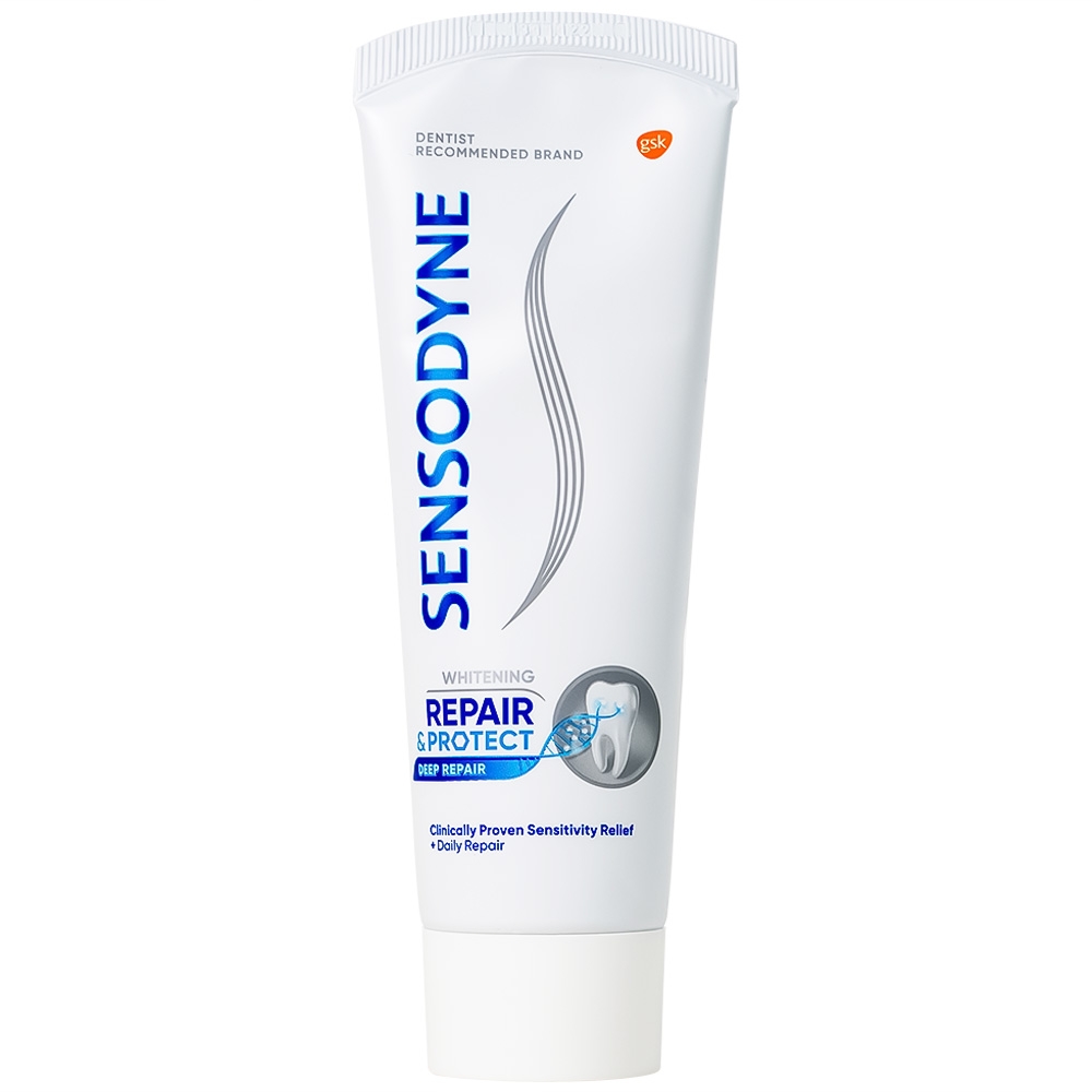 Hình ảnh Kem đánh răng Sensodyne Repair And Protect Deep Repair Whitening giảm ê buốt răng, cơ chế phục hồi sâu (100g)