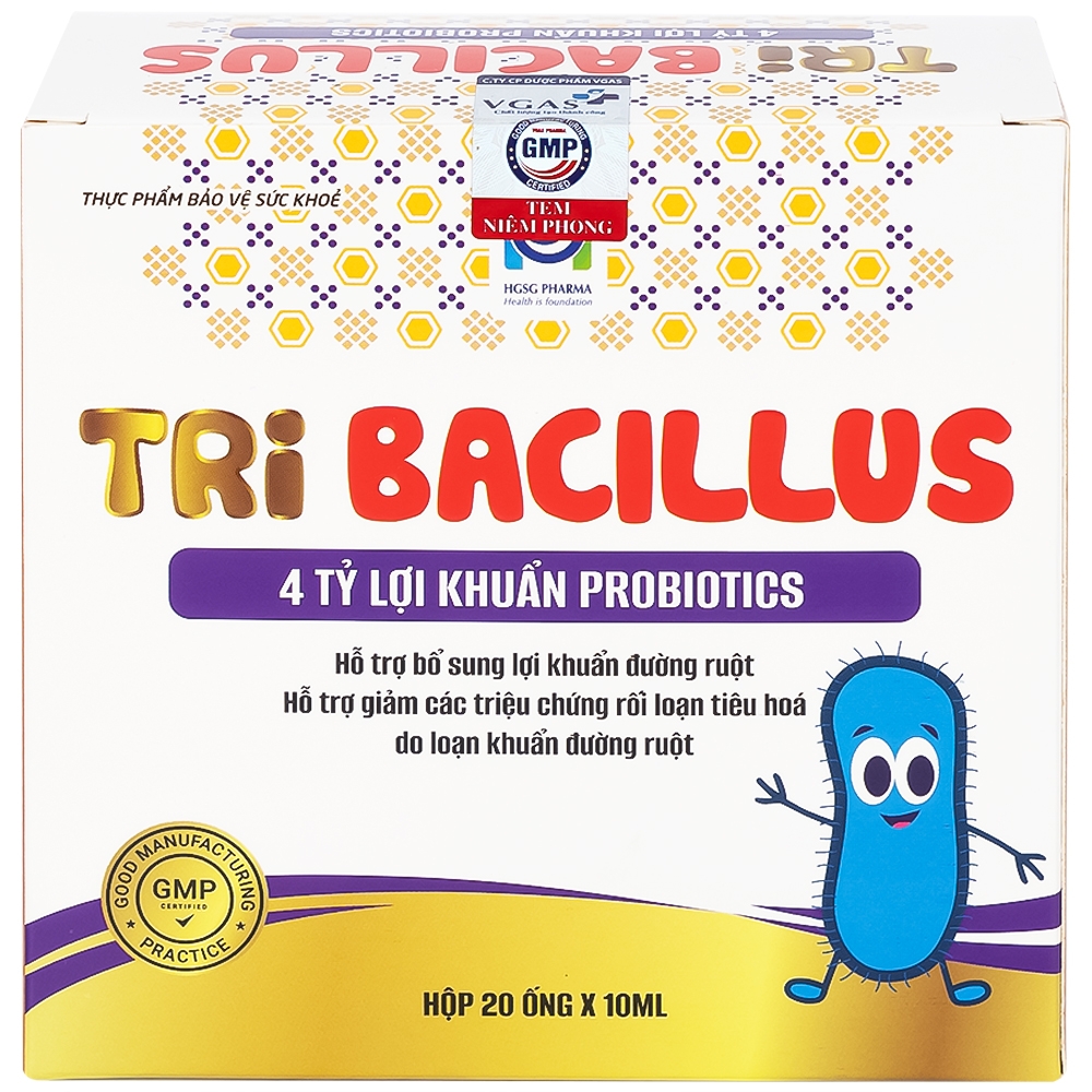 Hình ảnh Thực phẩm bảo vệ sức khỏe Probiotics Tribacilus HGSG Pharma hỗ trợ bổ sung lợi khuẩn đường ruột (20 ống x 10ml)