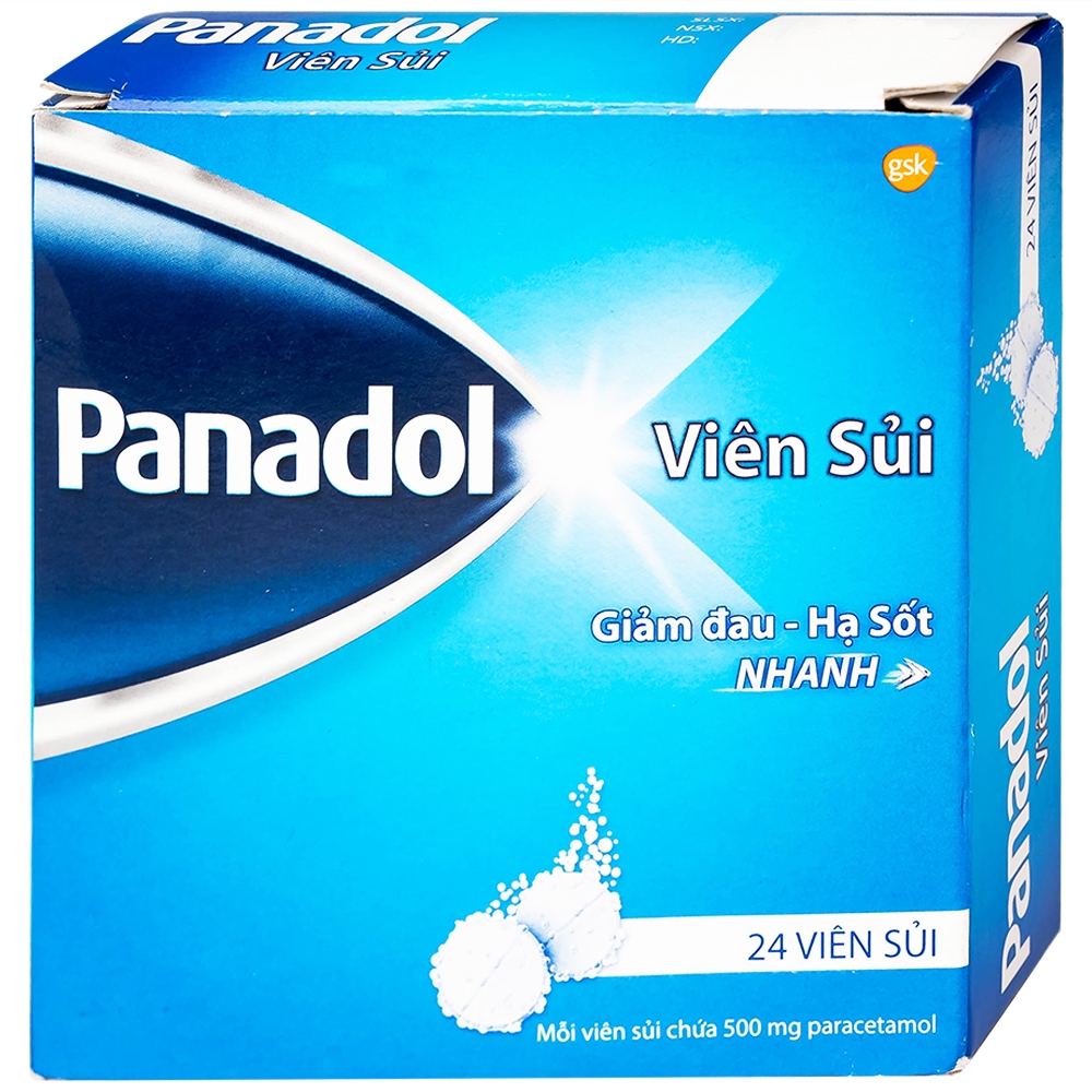 Hình ảnh Viên sủi Panadol GSK giảm đau nhẹ và hạ sốt (6 vỉ x 4 viên)