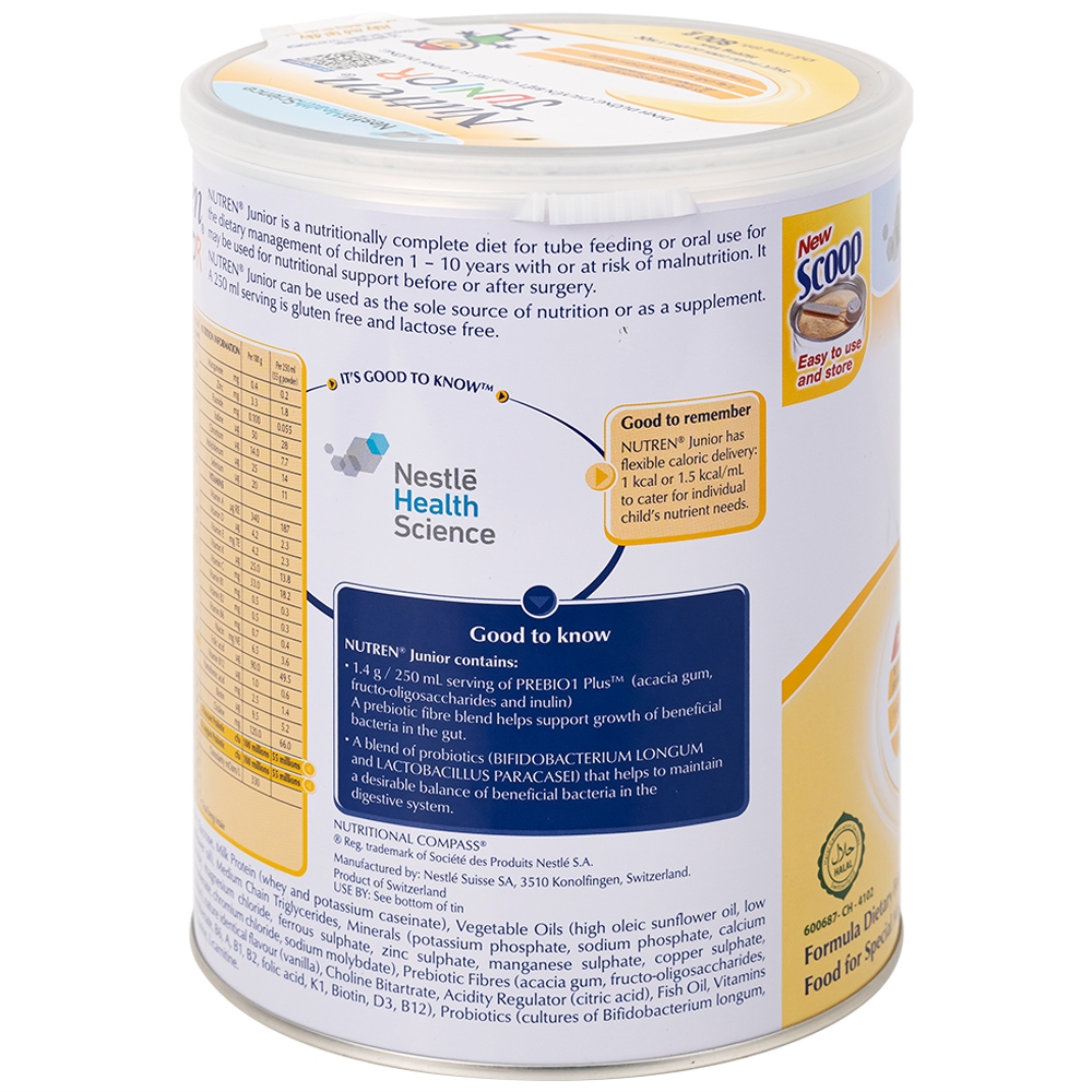 Hình ảnh Sữa bột Nutren Junior 800g Nestlé bổ sung hoặc thay thế bữa ăn hàng ngày cho trẻ suy dinh dưỡng 