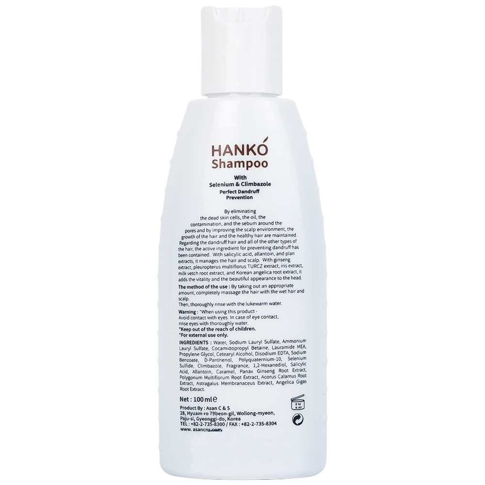 Hình ảnh Dầu gội Hanko Shampoo giúp loại bỏ gàu, nấm, ngứa (100ml)