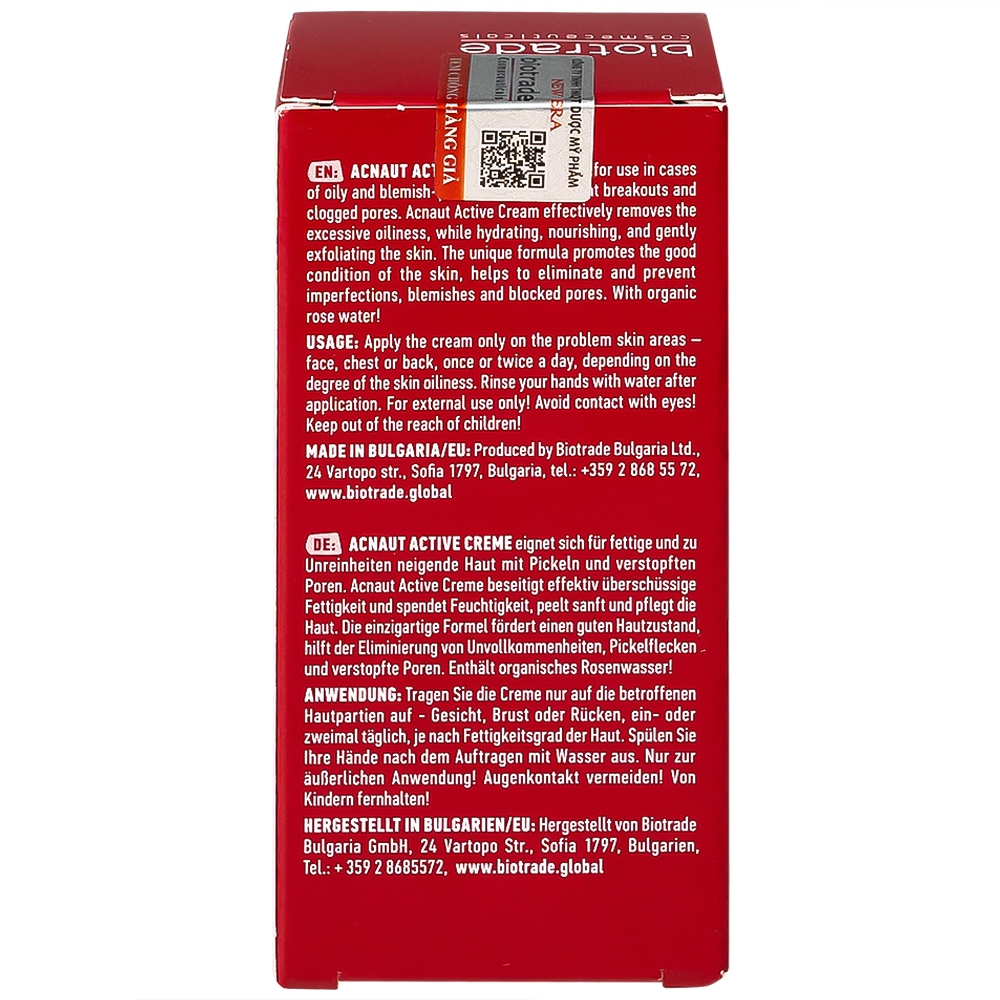Hình ảnh Kem chấm mụn Acnaut Active Cream 15ml Biotrade giảm mụn bọc, mụn đầu đen