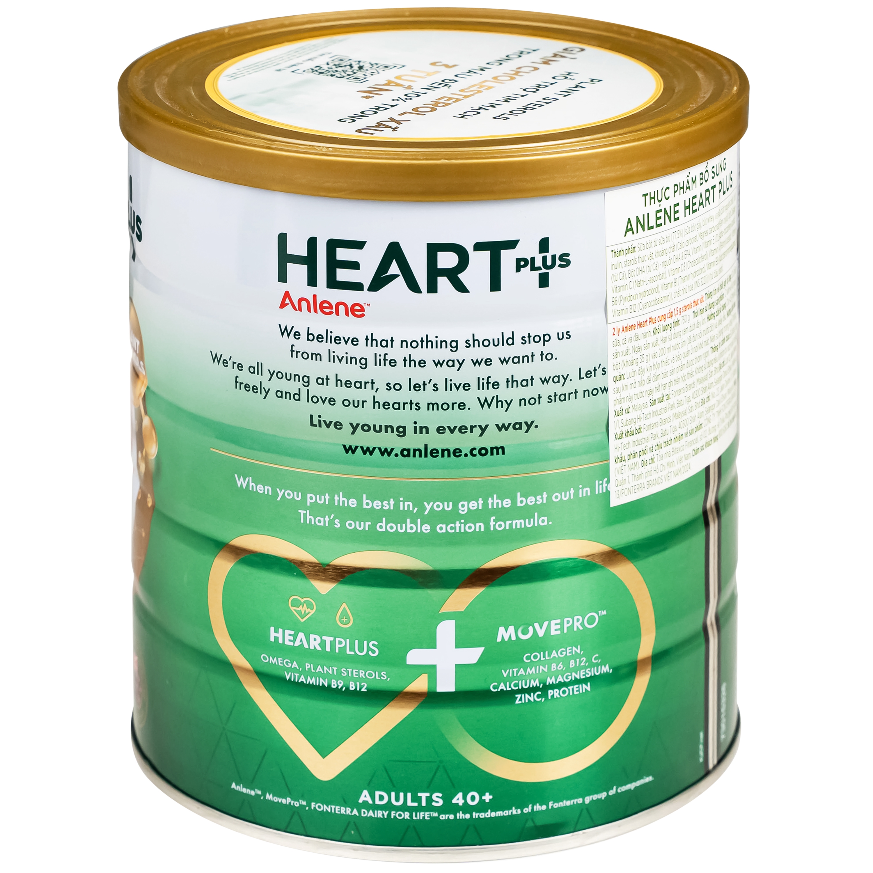 Hình ảnh Sữa bổ sung hệ dưỡng chất dành cho sức khỏe tim mạch Anlene Heart Plus (750g)