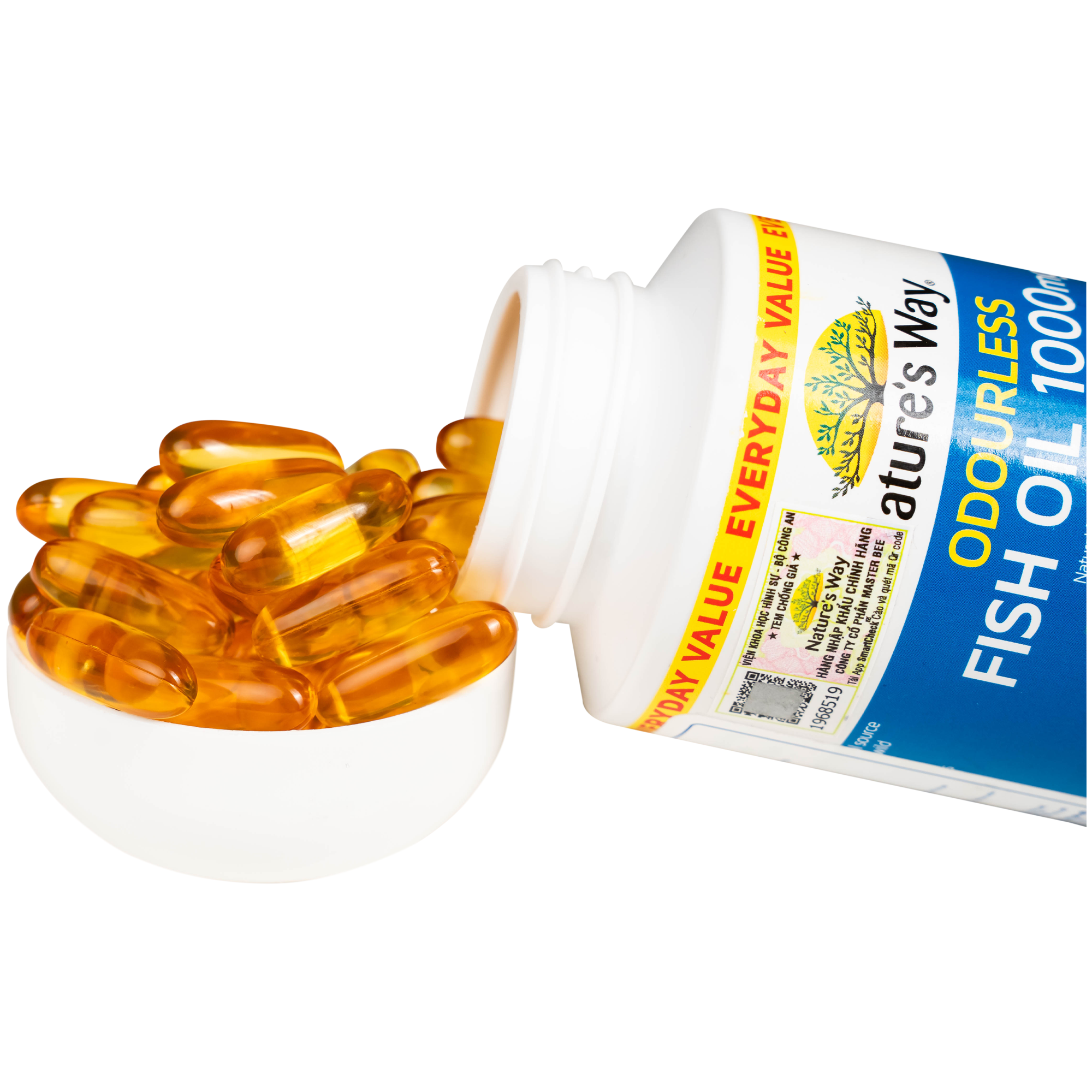 Hình ảnh Viên hỗ trợ bổ não Odourless Fish Oil 1000mg Nature's Way (80 viên)