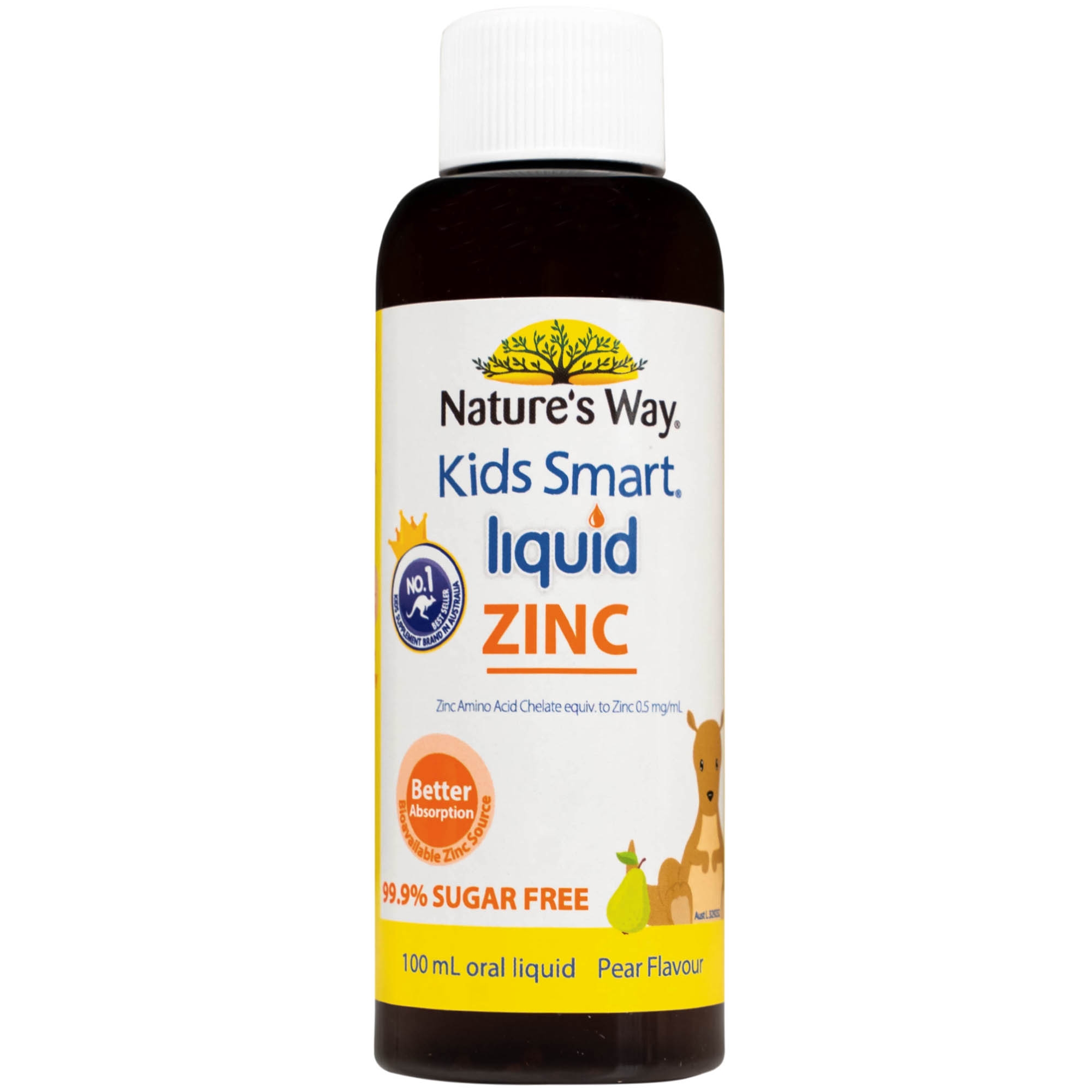 Hình ảnh Siro bổ sung kẽm và hỗ trợ kích thích thèm ăn Kids Smart Liquid Zinc Nature's Way (Hộp 100ml)
