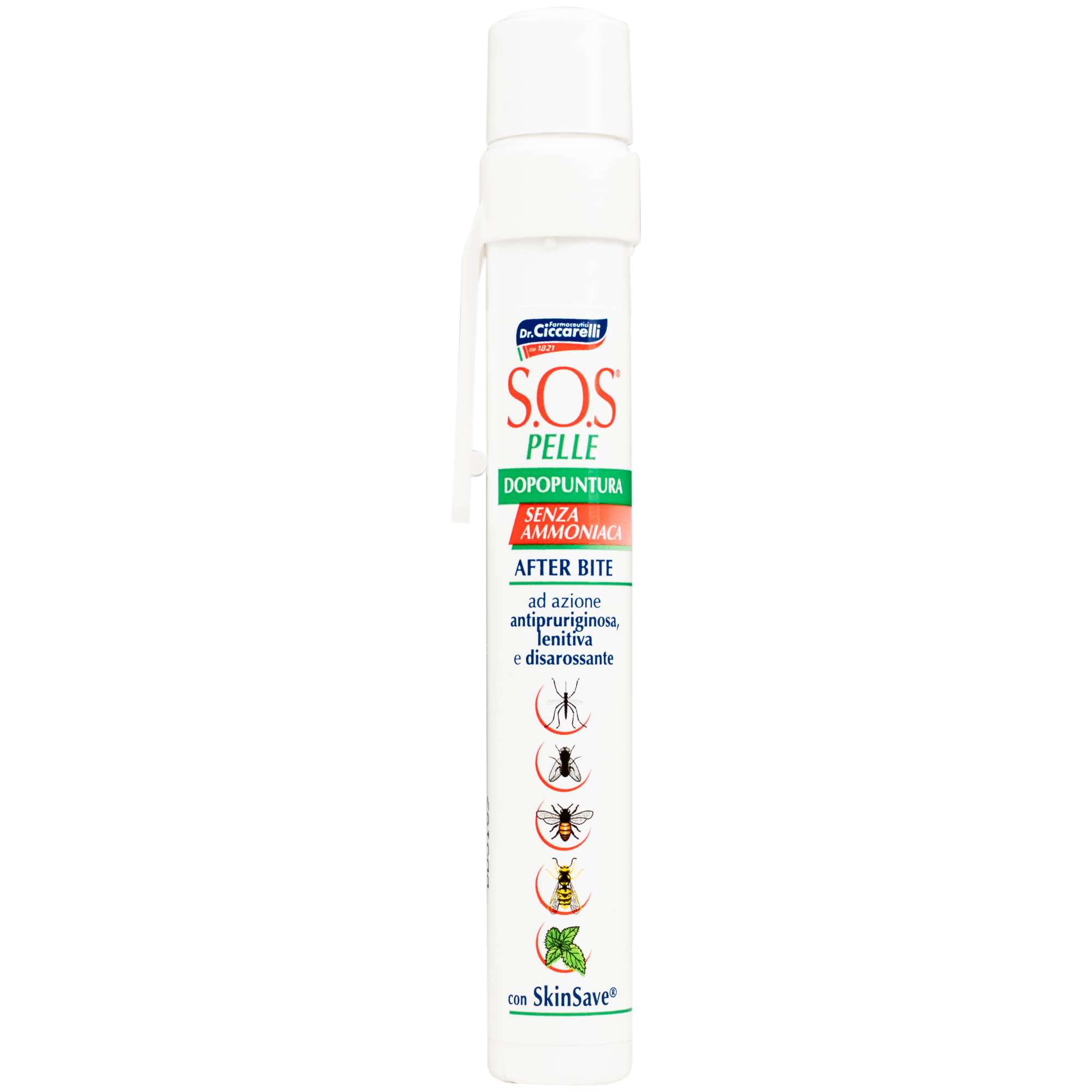 Hình ảnh Bút chấm vết đốt muỗi, côn trùng Dr.Ciccarelli S.O.S Pelle After Bite Pen giúp làm dịu và giảm ngứa tức thì (15ml)