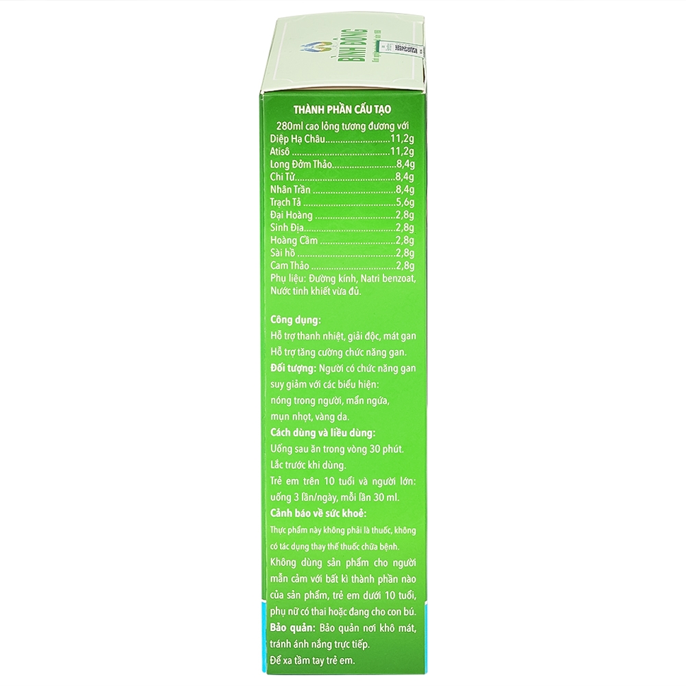 Hình ảnh Cao lỏng Long Đởm Giải Độc Gan Bình Đông 280ml hỗ trợ thanh nhiệt, mát gan 