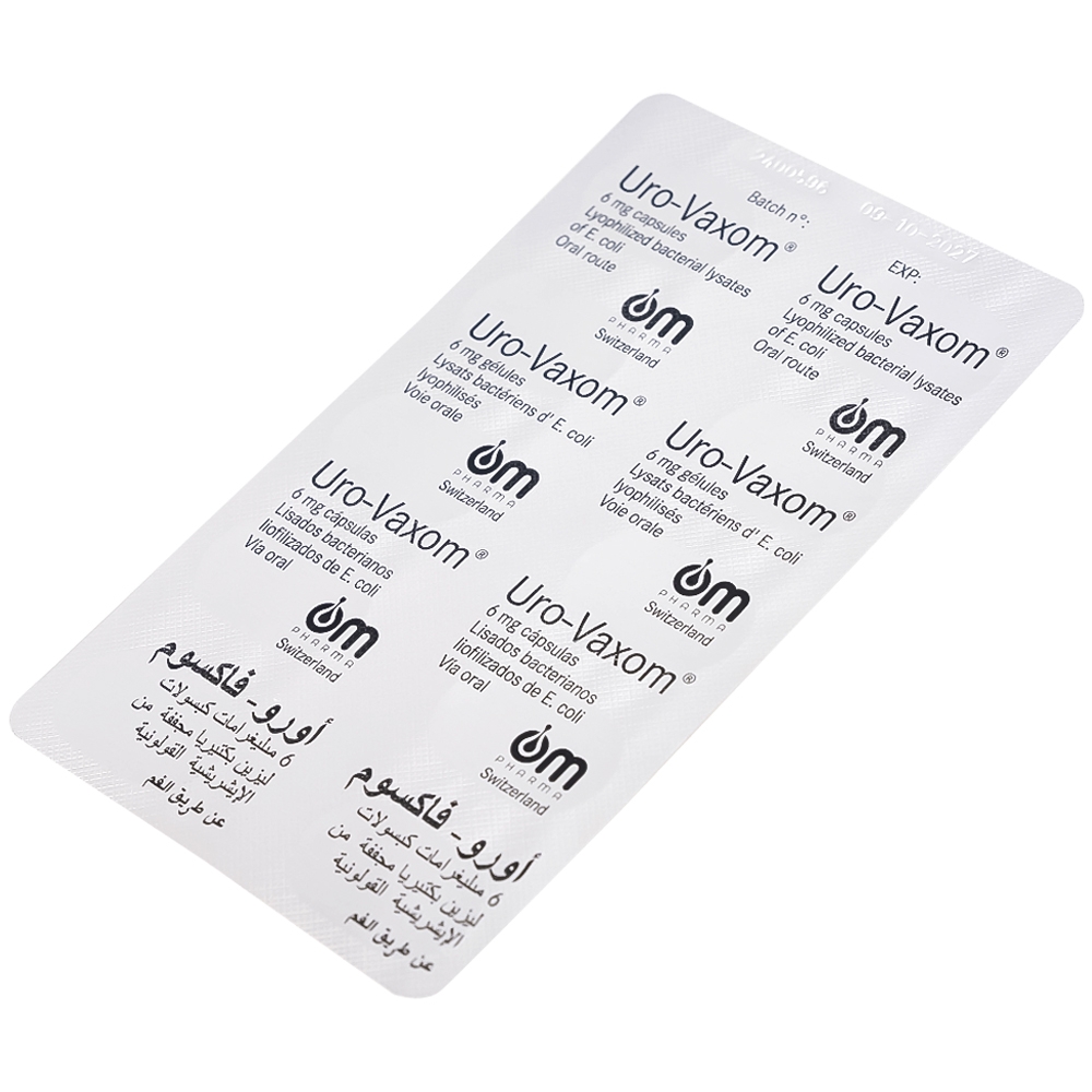 Hình ảnh Thuốc Uro-Vaxom OM Pharma tăng cường miễn dịch do nhiễm khuẩn đường tiết niệu (3 vỉ x 10 viên)