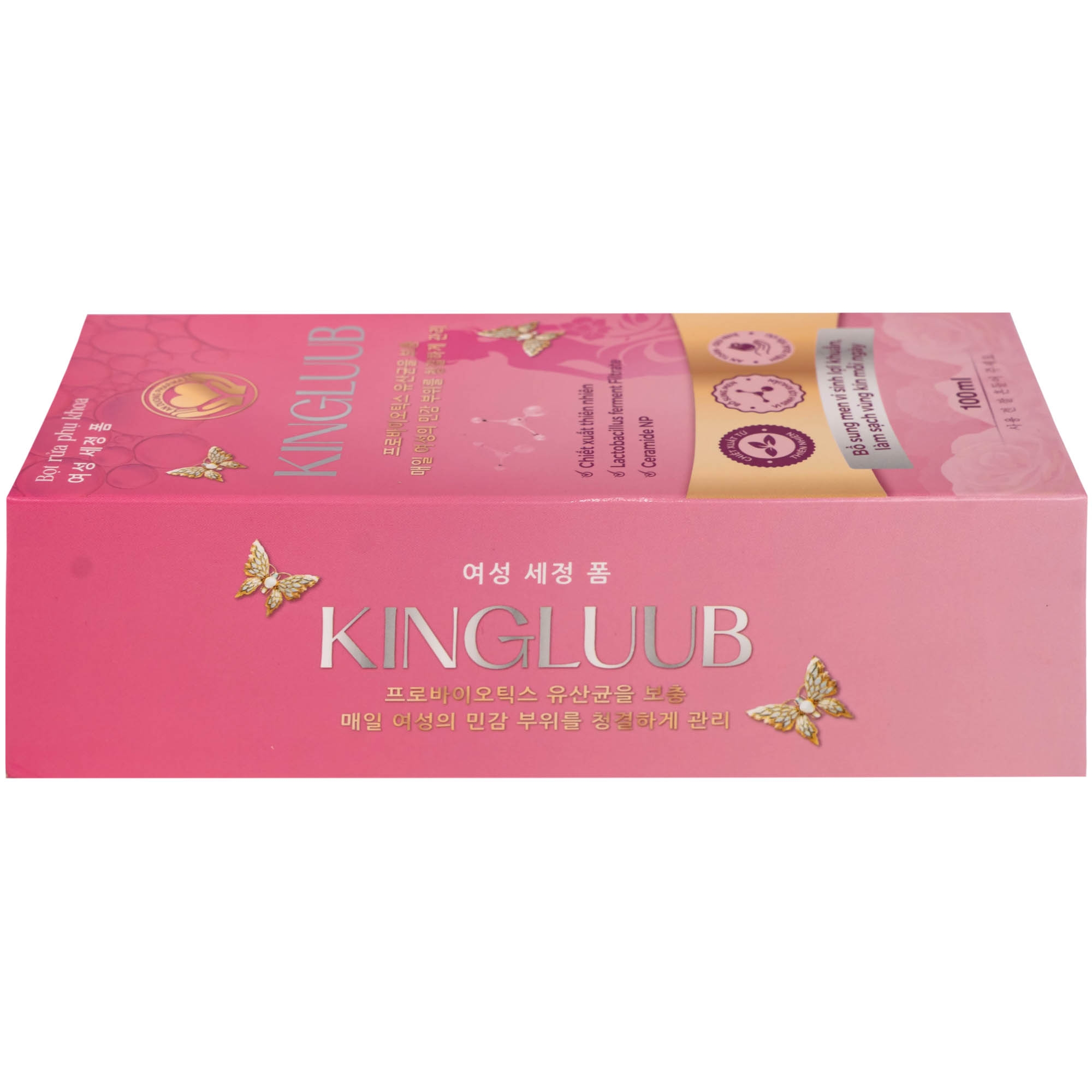 Hình ảnh Bọt vệ sinh phụ nữ Kingluub làm sạch, khử mùi hương hoa hồng (100ml)