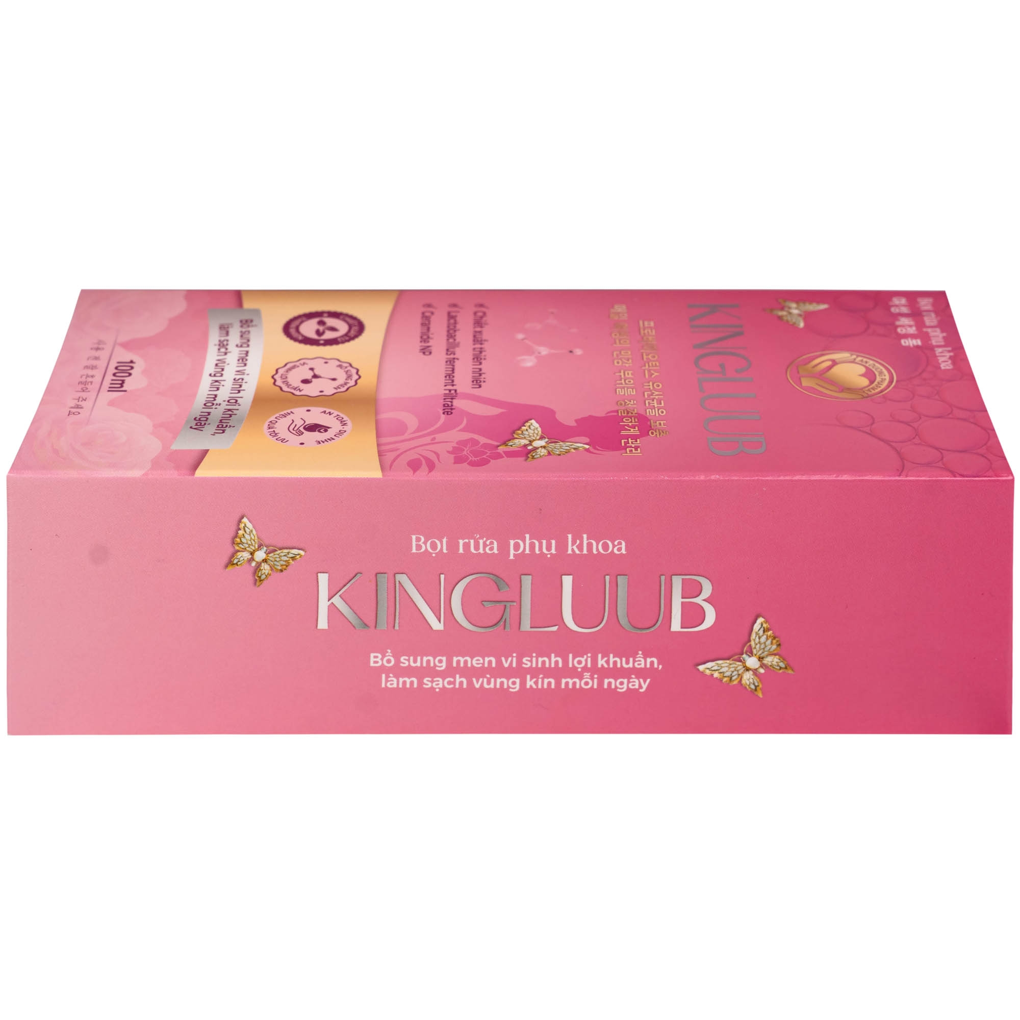 Hình ảnh Bọt vệ sinh phụ nữ Kingluub làm sạch, khử mùi hương hoa hồng (100ml)