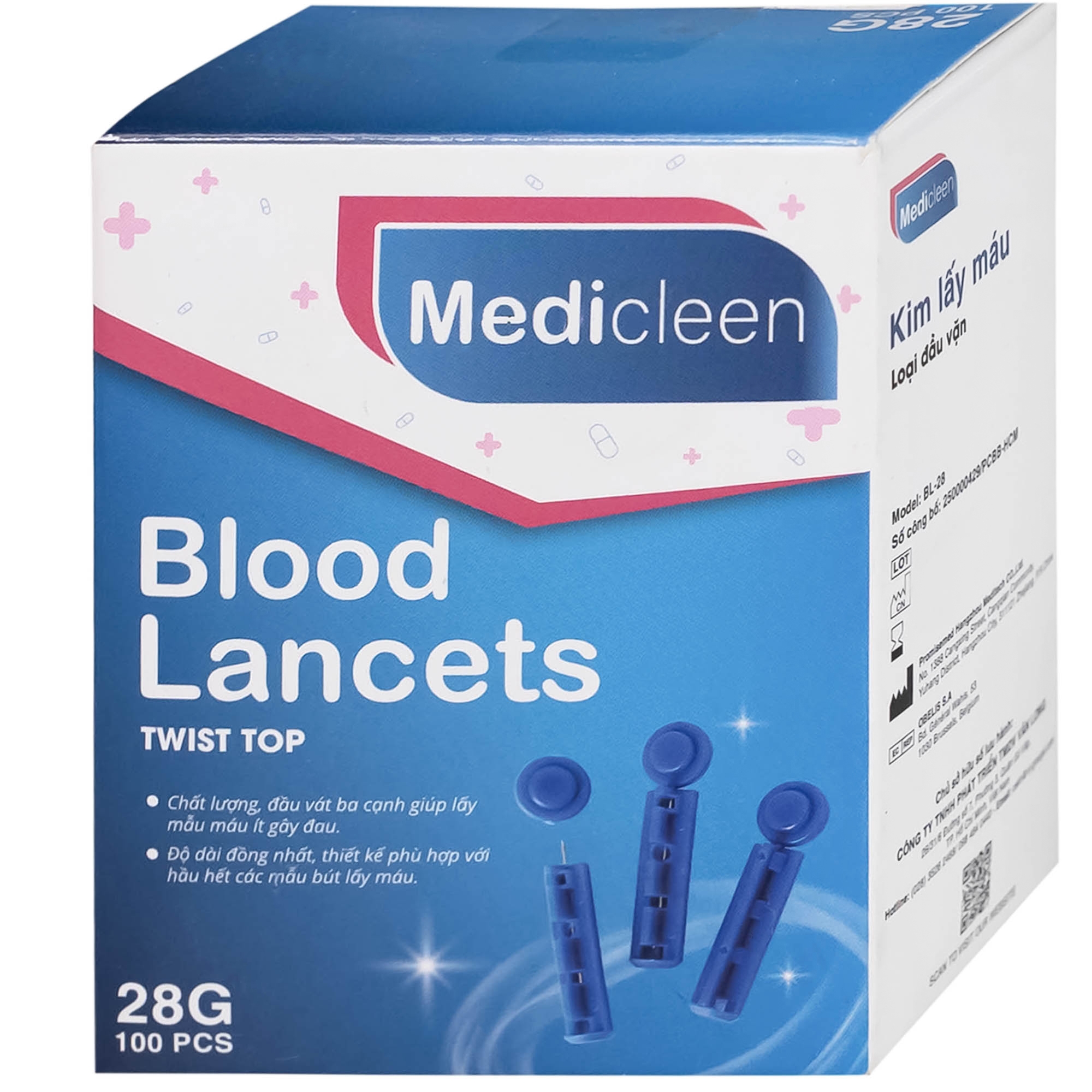 Hình ảnh Kim lấy máu Lancets Medicleen BL-28 (100 cái)