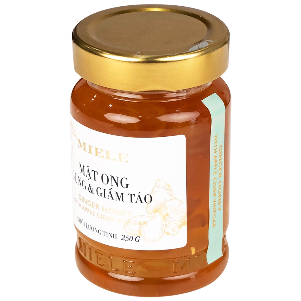 Hình ảnh Mật ong gừng và giấm táo Miele 250g hỗ trợ thanh lọc cơ thể, bổ sung lợi khuẩn