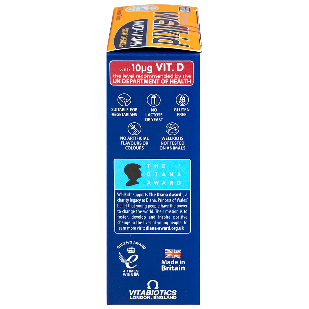 Hình ảnh Viên nhai Wellkid multi-vitamin smart chewable 4-12 years Vitabiotics tăng cường sức khỏe (3 vỉ x 10 viên)