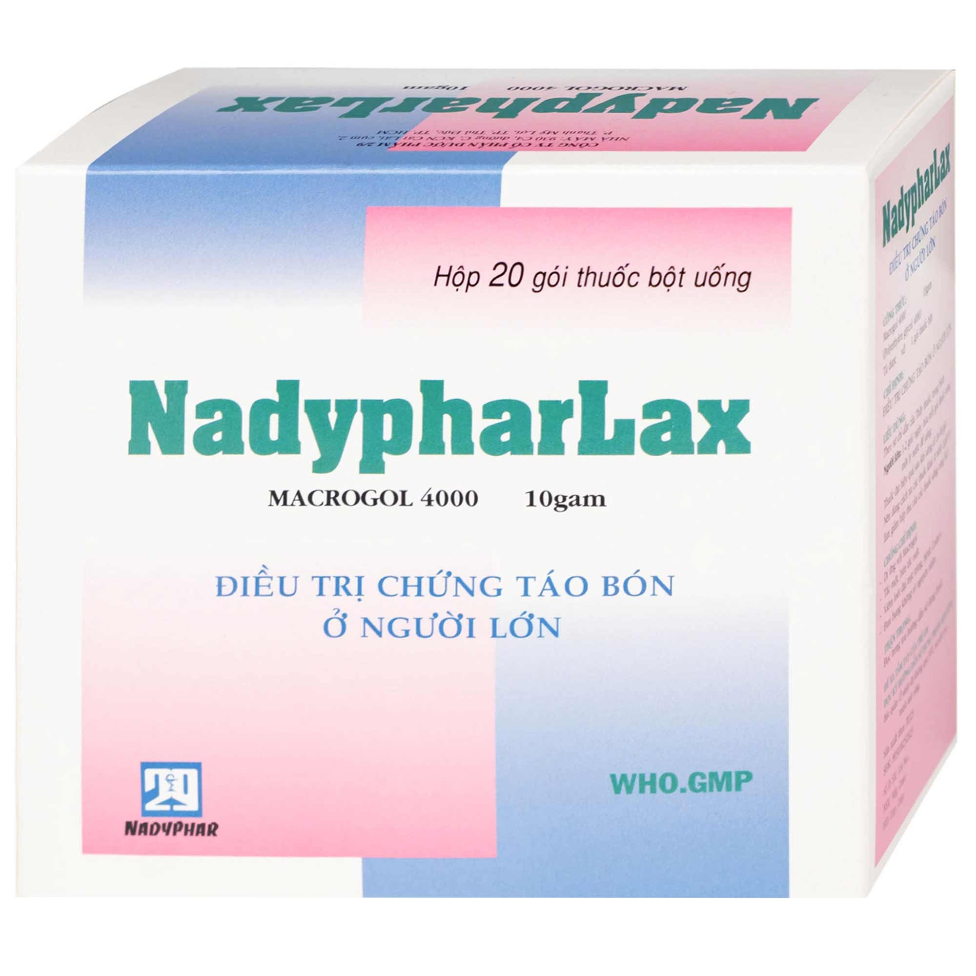 Hình ảnh Thuốc NadypharLax 10g Nadyphar điều trị chứng táo bón ở người lớn (Hộp 20 gói)