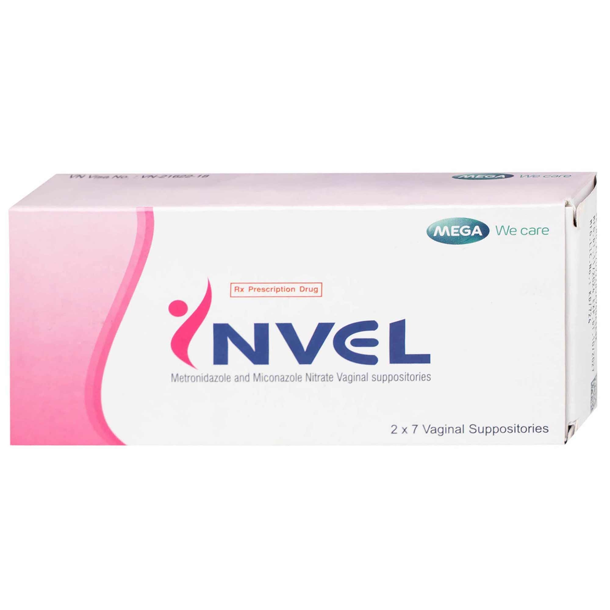 Hình ảnh Thuốc Invel Mega điều trị viêm âm đạo do nấm, vi khuẩn hoặc trichomonas (2 vỉ x 7 viên)