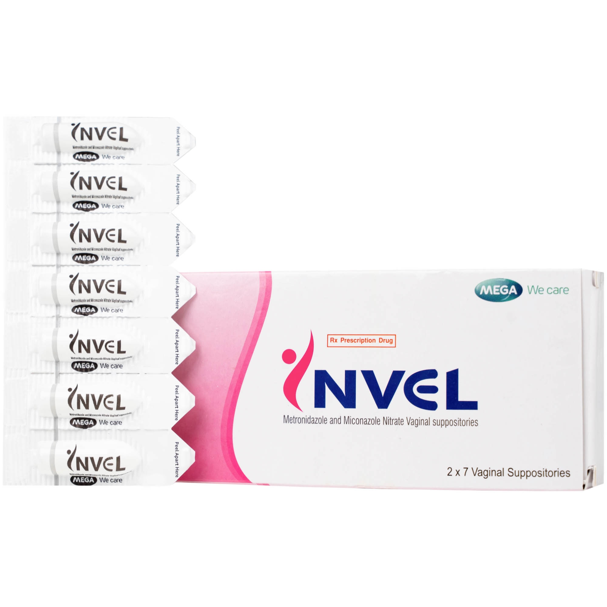 Hình ảnh Thuốc Invel Mega điều trị viêm âm đạo do nấm, vi khuẩn hoặc trichomonas (2 vỉ x 7 viên)