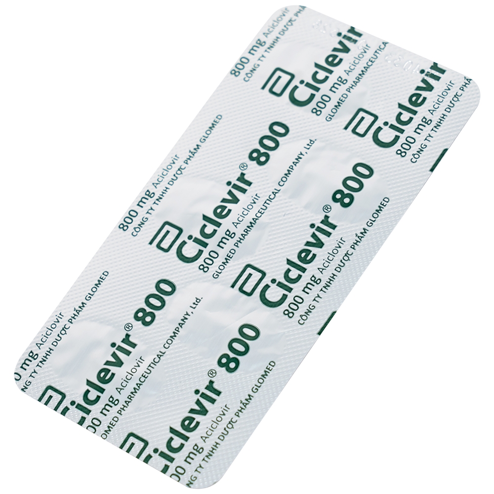 Hình ảnh Thuốc Ciclevir 800 Abbott điều trị nhiễm virus Herpes simplex tuýp 1 và 2 (10 vỉ x 5 viên)
