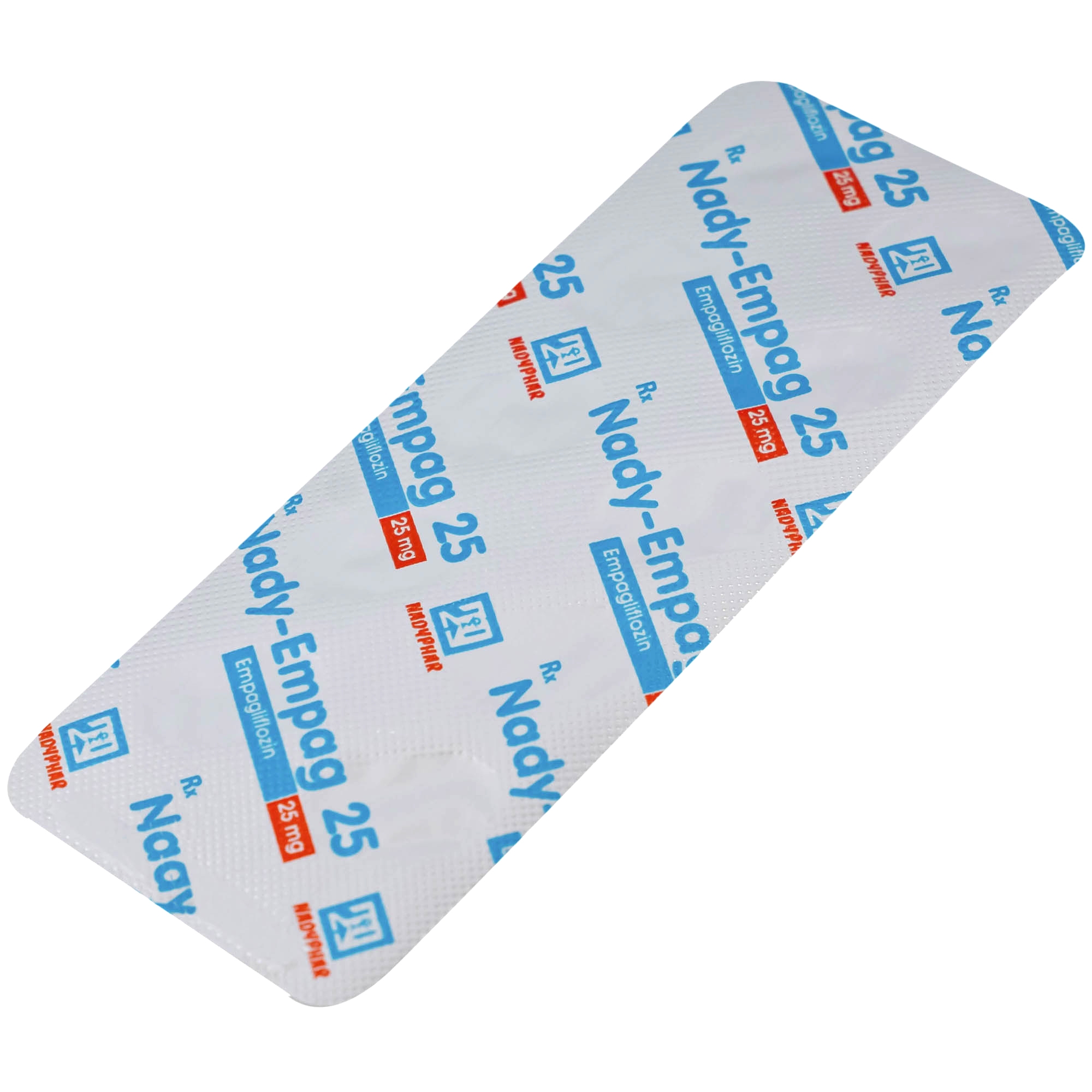 Hình ảnh Thuốc Nady-Empag 25mg Nadyphar điều trị cho người lớn bị đái tháo đường type 2 (3 vỉ x 10 viên)