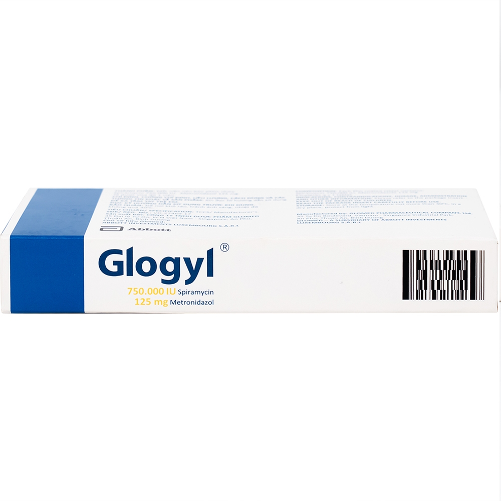 Hình ảnh Viên nén Glogyl Glomed điều trị nhiễm khuẩn răng miệng cấp tính, mạn tính (2 vỉ x 10 viên)