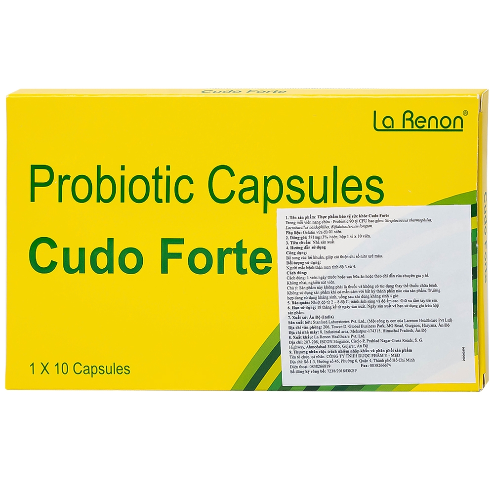 Hình ảnh Viên uống Cudo Forte La Renon hỗ trợ điều trị bệnh thận mạn tính (3 hộp lẻ x 10 viên)