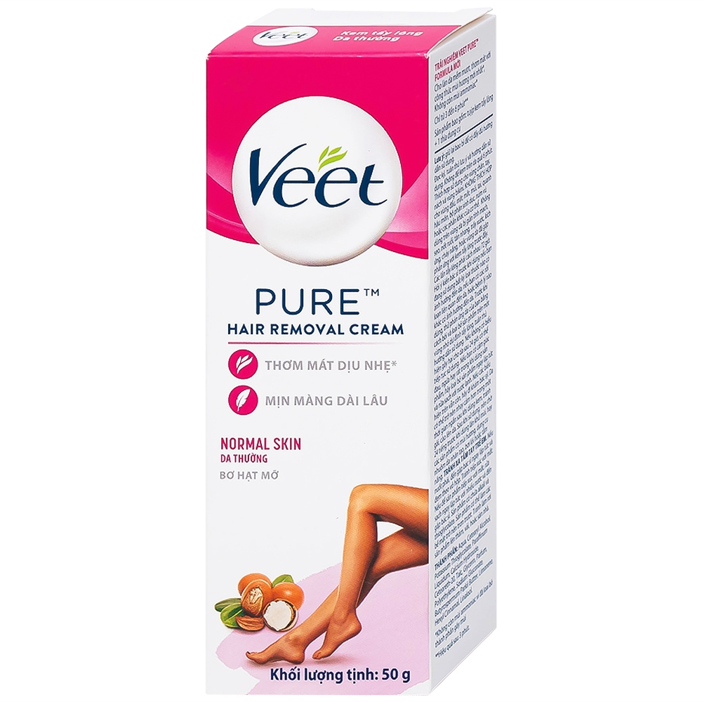 Hình ảnh Kem tẩy lông Veet Pure 50g cho da, hiệu quả chỉ từ 3 đến 6 phút