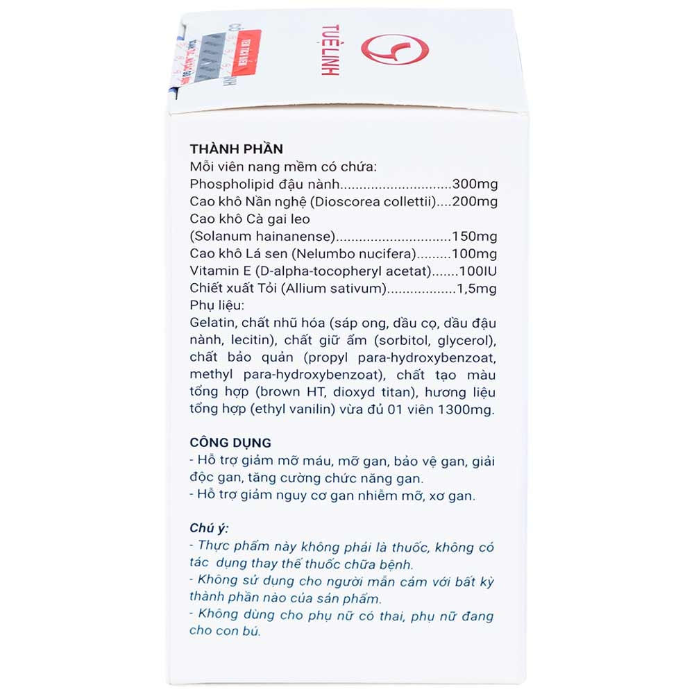 Hình ảnh Viên uống giải độc gan Hamogan Tuệ Linh hỗ trợ giảm mỡ máu, mỡ gan (30 viên)