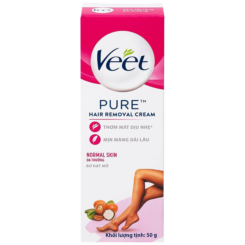 Hình ảnh Kem tẩy lông Veet Pure 50g cho da, hiệu quả chỉ từ 3 đến 6 phút