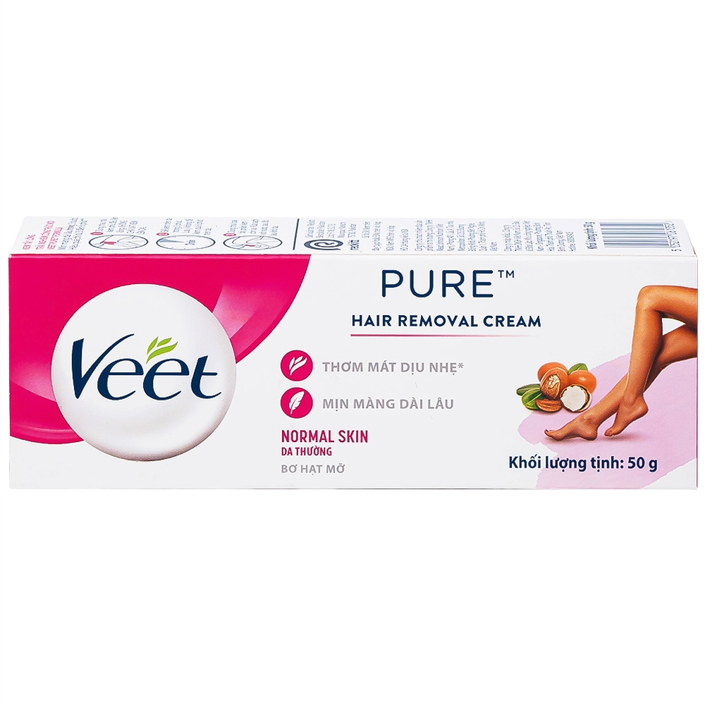 Hình ảnh Kem tẩy lông Veet Pure 50g cho da, hiệu quả chỉ từ 3 đến 6 phút