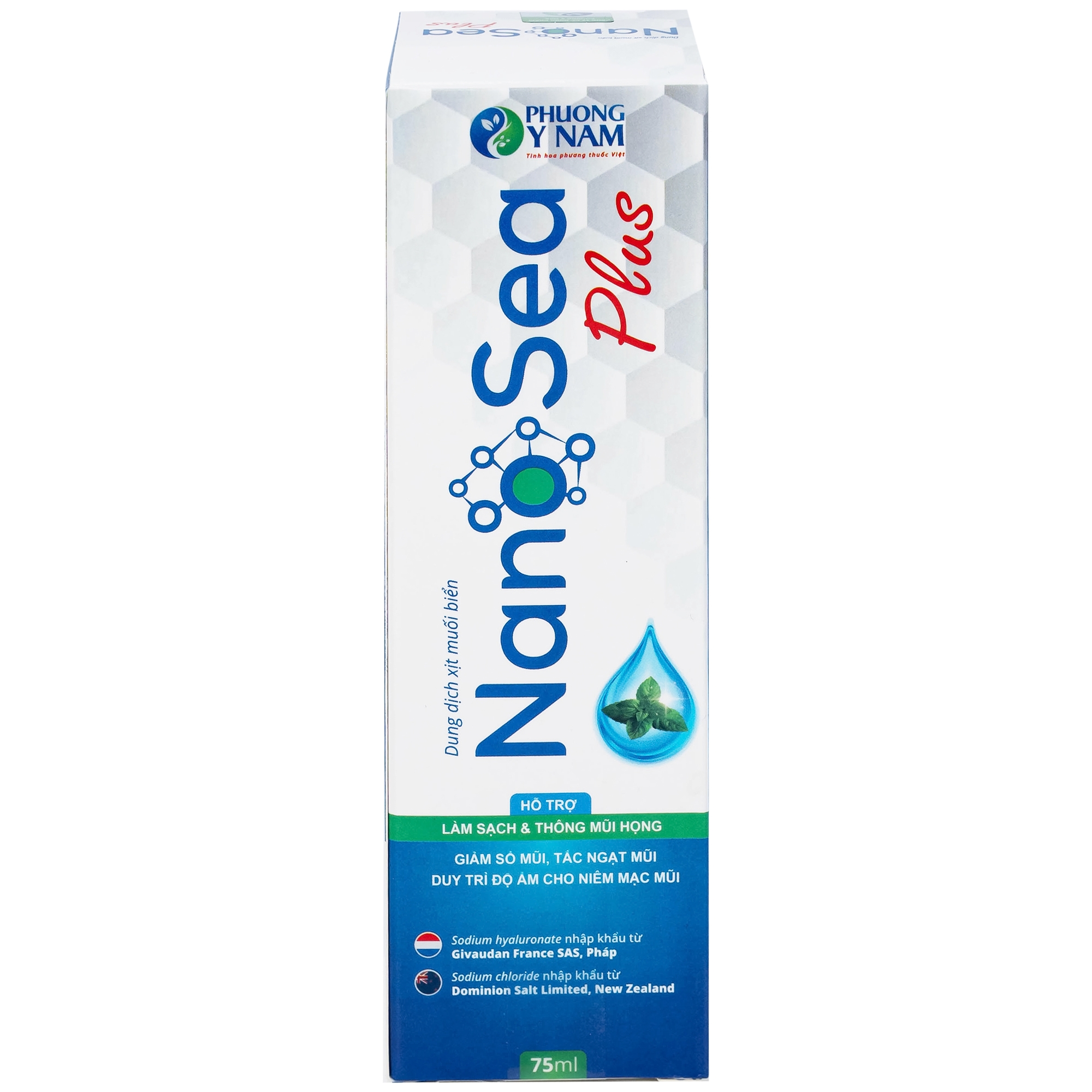 Hình ảnh Xịt mũi muối biển Nano Sea Plus 75ml Phương Y Nam làm sạch, vệ sinh mũi, loại bỏ chất nhầy