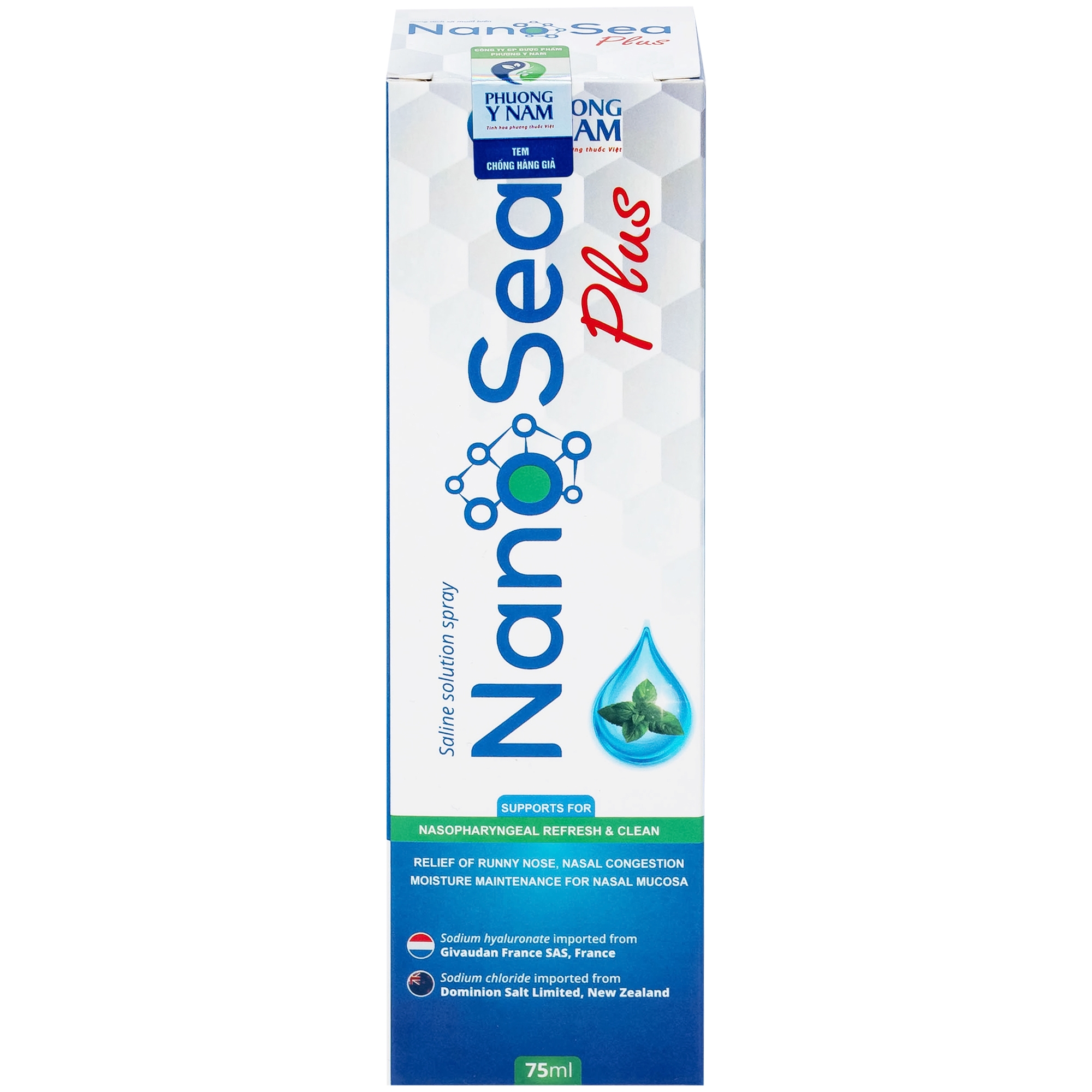 Hình ảnh Xịt mũi muối biển Nano Sea Plus 75ml Phương Y Nam làm sạch, vệ sinh mũi, loại bỏ chất nhầy