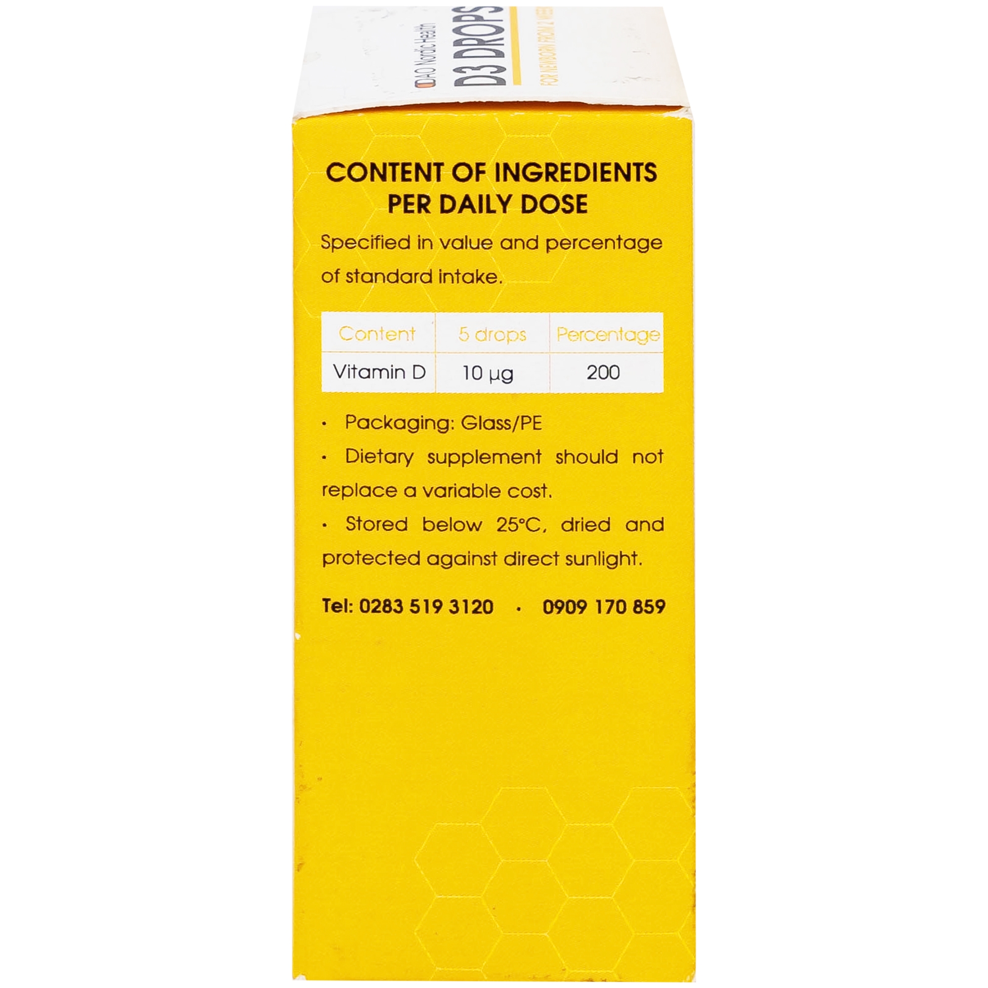 Hình ảnh Dung dịch D3 Drops 10ml Dao Nordic Health bổ sung vitamin D3, hỗ trợ phát triển của xương