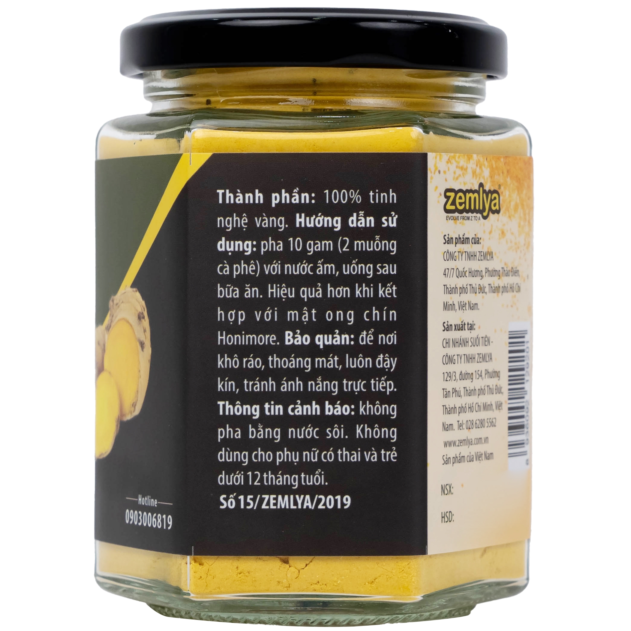 Hình ảnh Tinh Nghệ Vàng Honimore (130g)