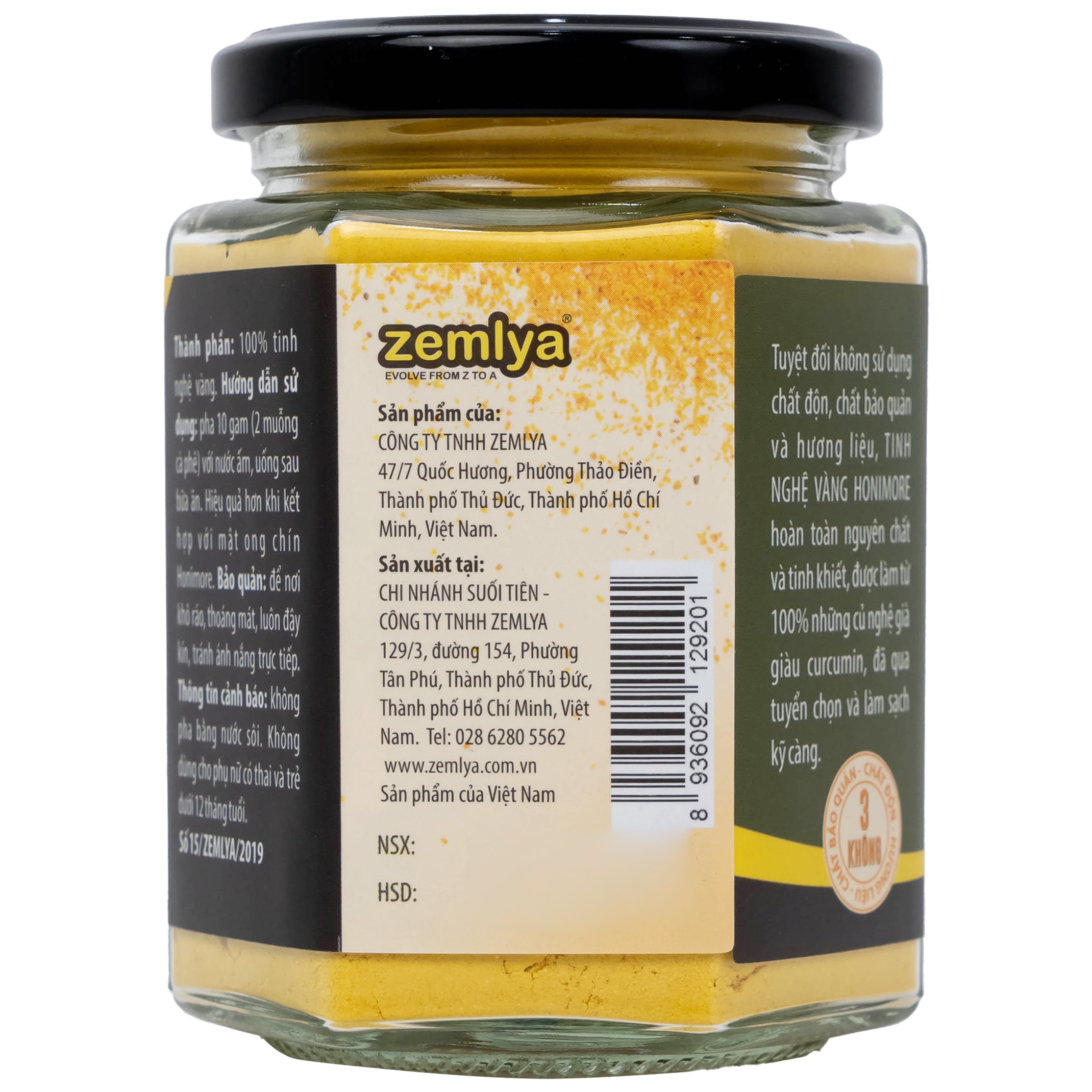 Hình ảnh Tinh Nghệ Vàng Honimore (130g)