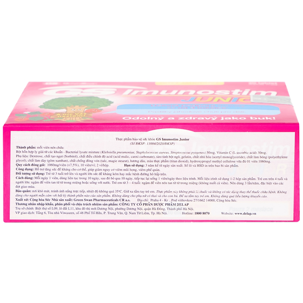Hình ảnh Viên ngậm GS Imunostim Junior tăng cường chức năng hệ miễn dịch (2 vỉ x 10 viên)