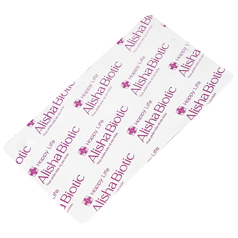 Hình ảnh Viên uống Alisha Biotic For Women Happy Life bổ sung lợi khuẩn, hỗ trợ sức khoẻ nữ giới (3 vỉ x 10 viên)