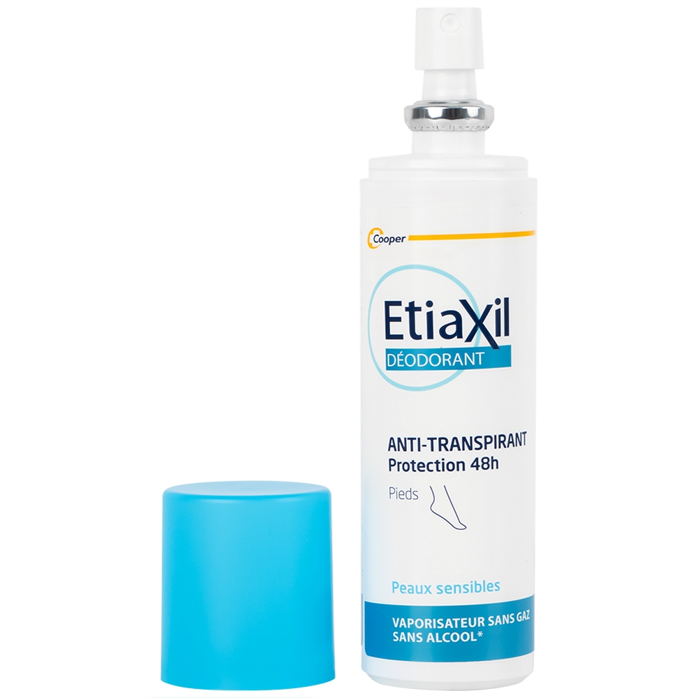 Hình ảnh Khử mùi dạng xịt Etiaxil Déodorant Anti - Transpirant Protection 48h Pieds kiểm soát tuyến mồ hôi chân (100ml)