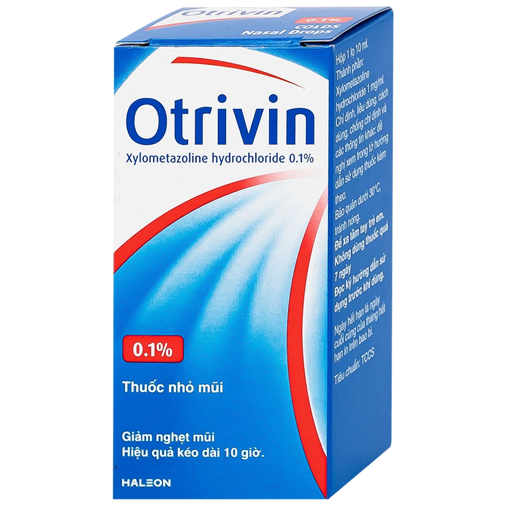 Hình ảnh Thuốc nhỏ mũi Otrivin 0.1% GSK điều trị nghẹt mũi, sung huyết mũi họng (10ml)