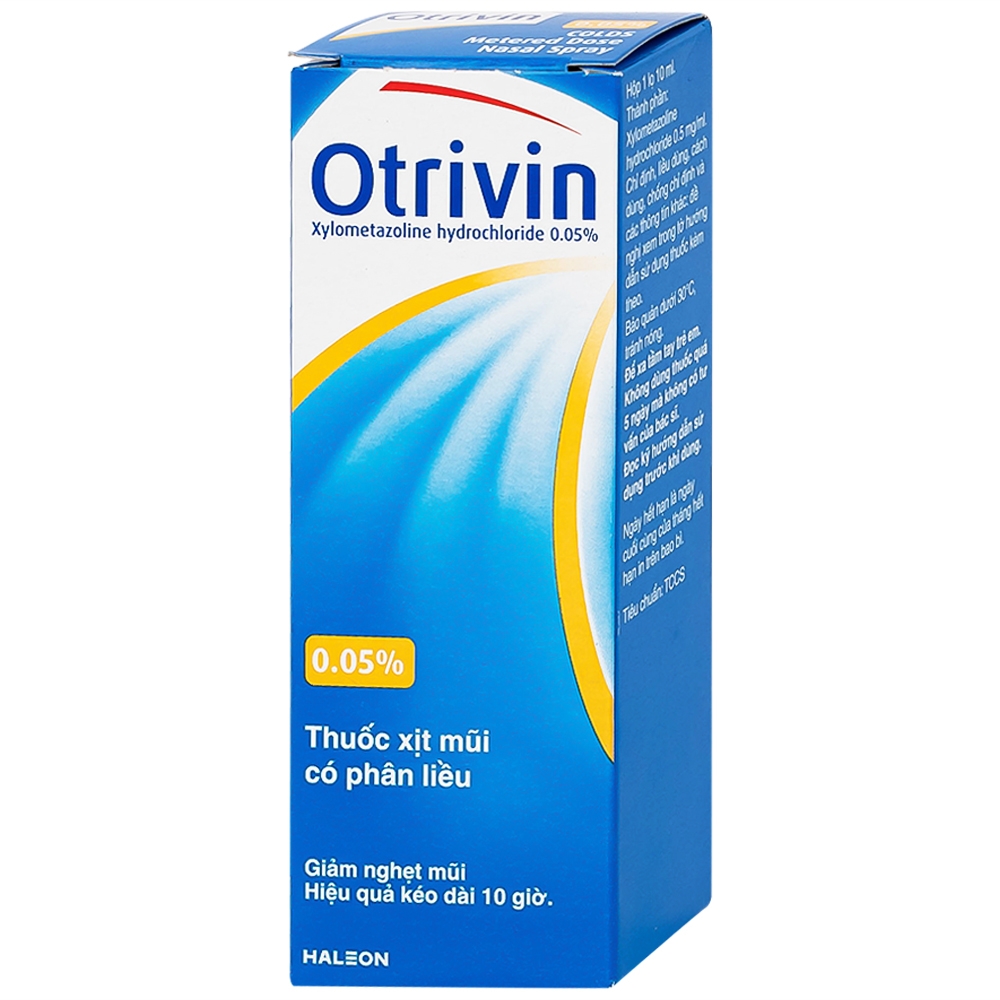 Hình ảnh Thuốc xịt mũi Otrivin 0.05% GSK giảm triệu chứng nghẹt mũi, viêm mũi dị ứng (10ml)