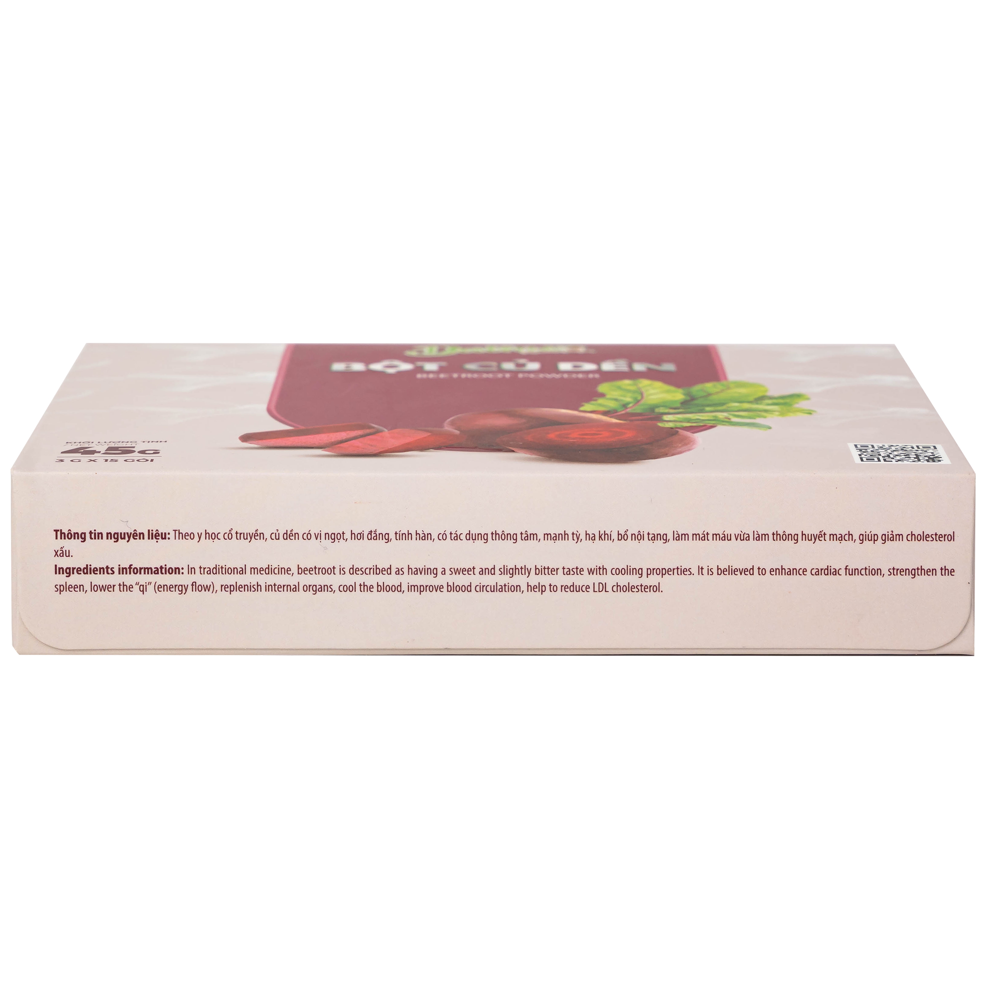 Hình ảnh Bột củ dền nguyên chất Datino 3g tác dụng thông tâm, mạnh tỳ, hạ khí, bổ nội tạng