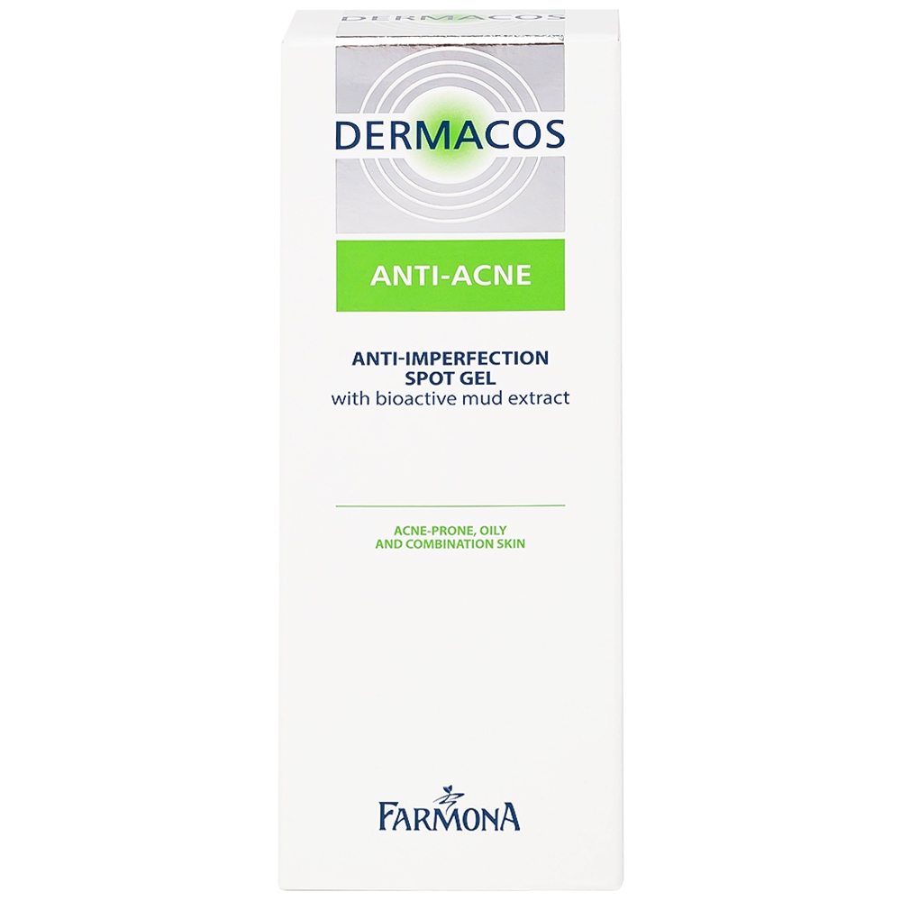Hình ảnh Gel chấm mụn chứa bùn hoạt tính Dermacos Anti-Ance Anti Imperfection Spot Gel giảm và ngăn ngừa mụn (15ml)