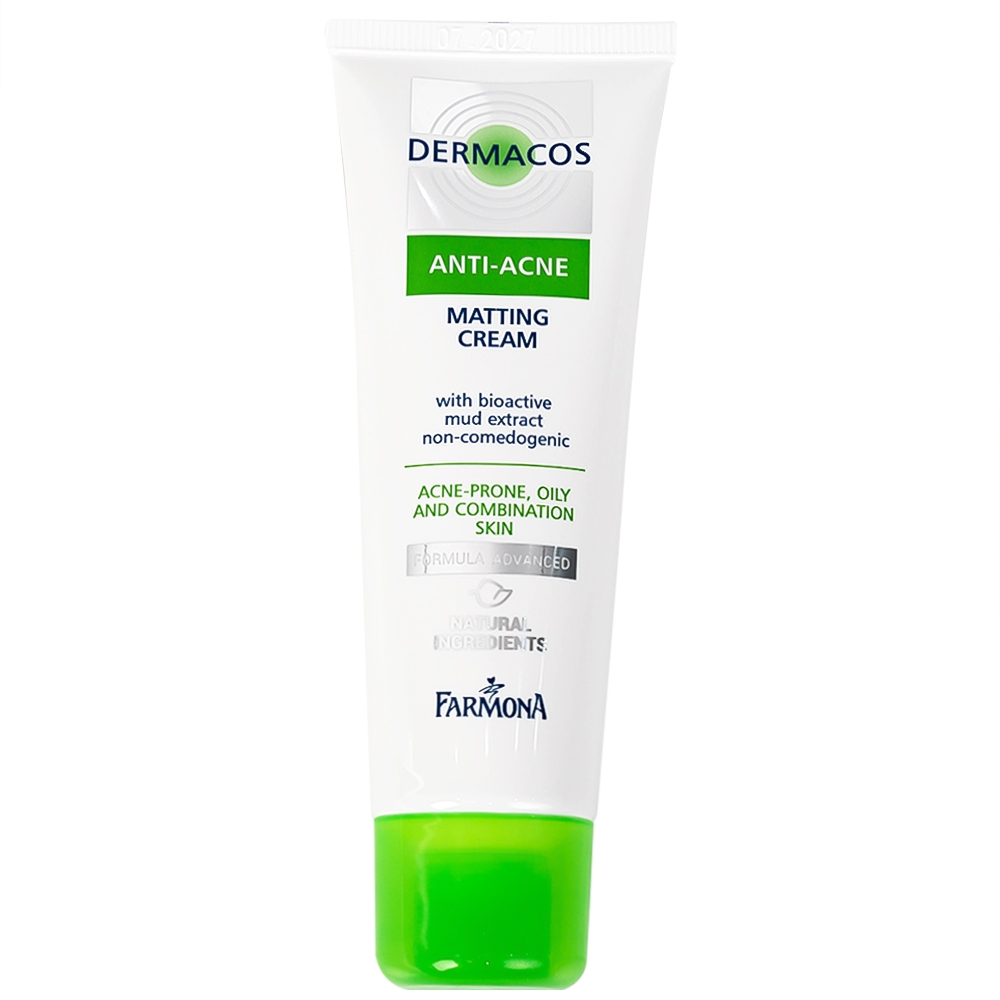 Hình ảnh Kem Dermacos Anti-Acne Matting Cream giảm nhờn, ngăn ngừa mụn (50ml)