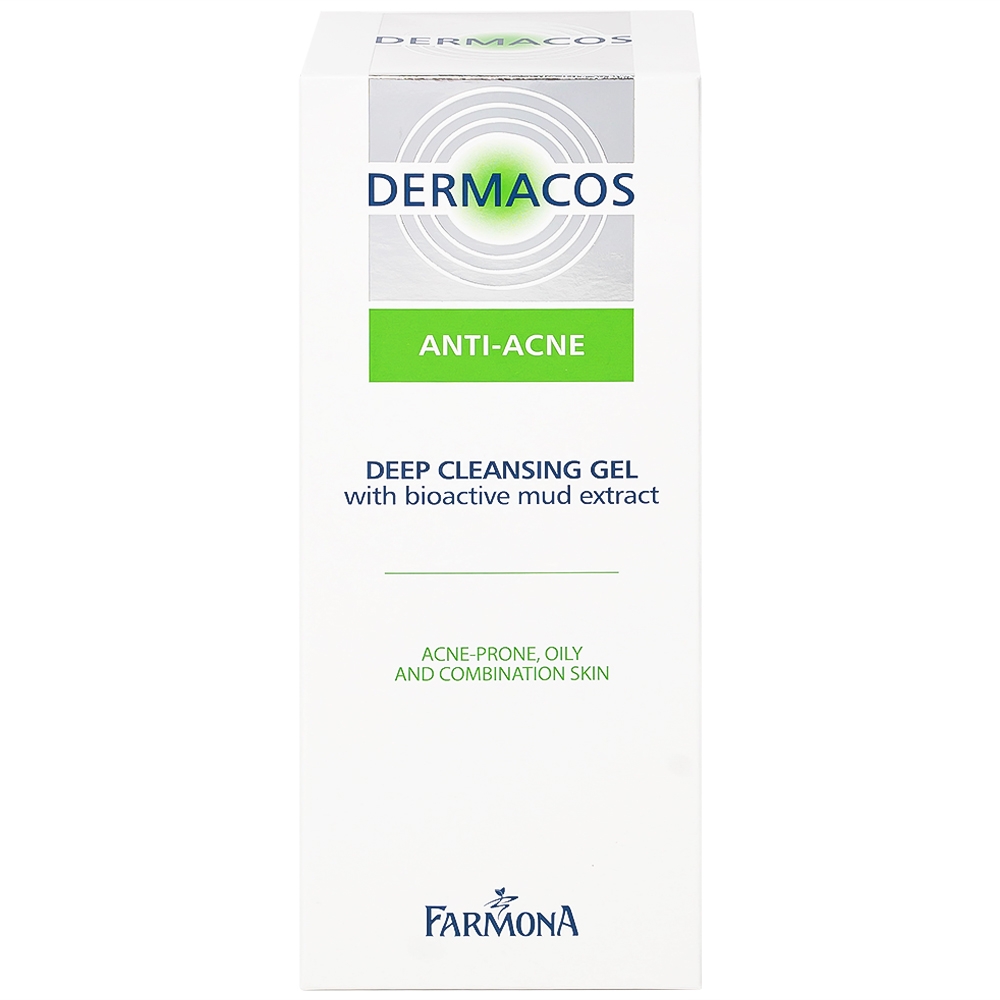 Hình ảnh Gel rửa sạch sâu ngừa mụn chứa bùn hoạt tính Dermacos Anti-Acne Deep Cleansing Gel giảm nhờn trên da (150ml)