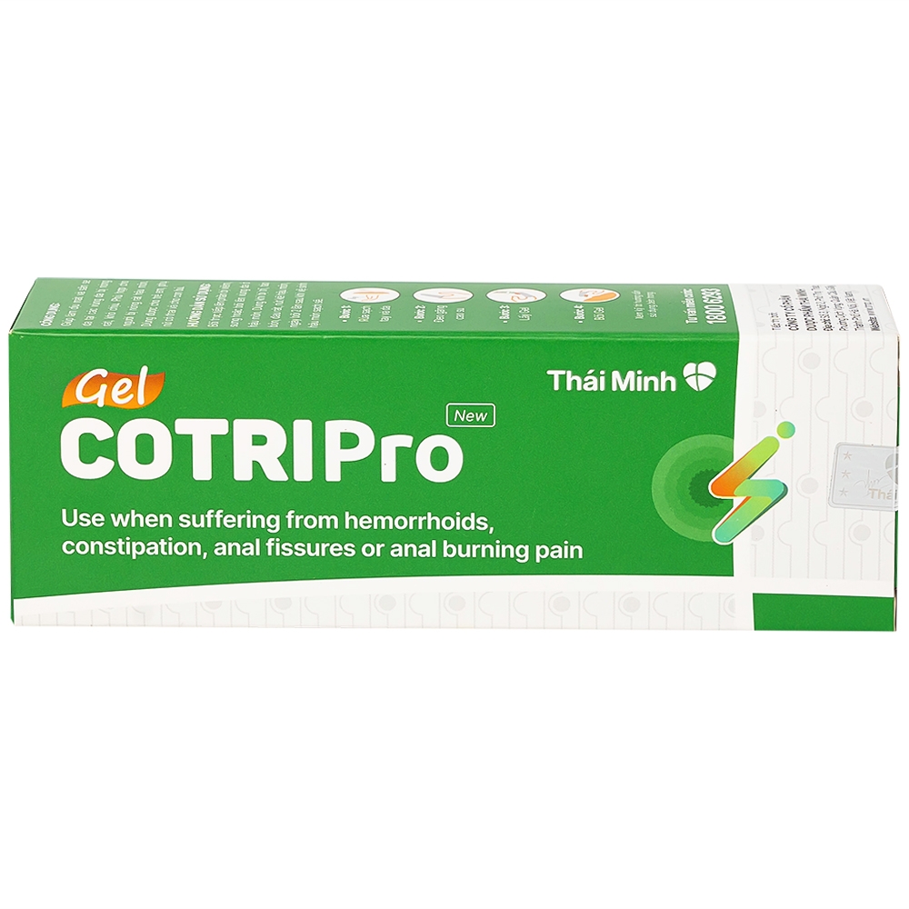 Hình ảnh Gel Cotripro Thái Minh hỗ trợ cho người bị trĩ, táo bón, nứt hoặc đau rát hậu môn (25g)