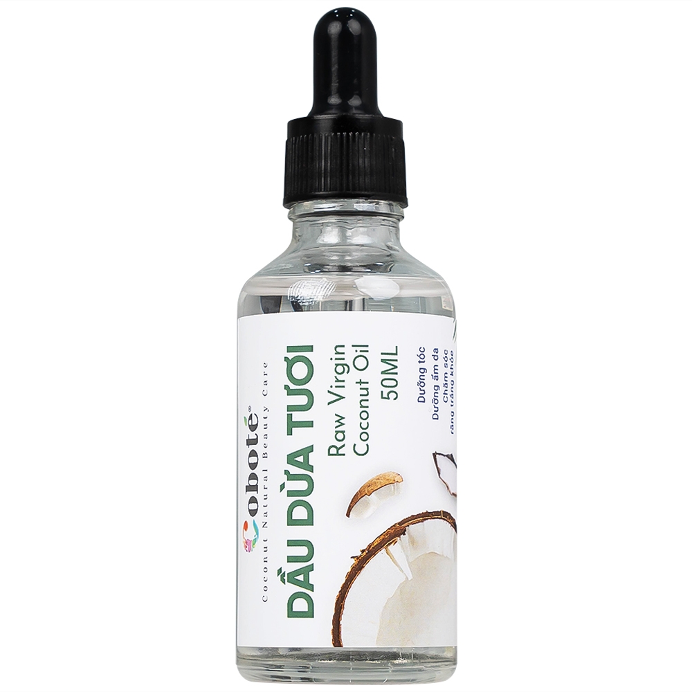 Hình ảnh Dầu Dừa Tươi Raw Virgin Coconut Oil Coboté 50ml dưỡng ẩm da, dưỡng tóc, chăm sóc răng miệng