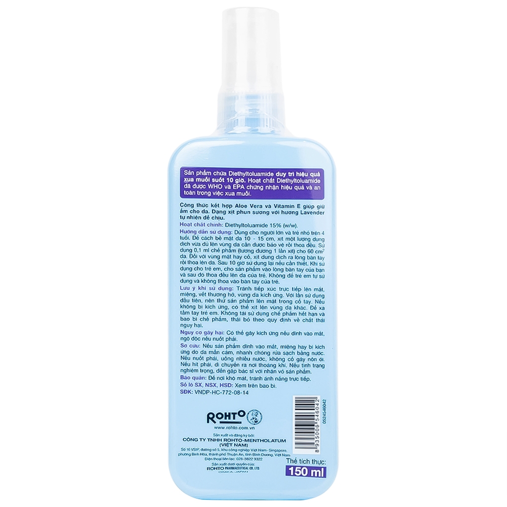 Hình ảnh Xịt chống muỗi Remos hương Lavender xua muỗi suốt 10 giờ (150ml)