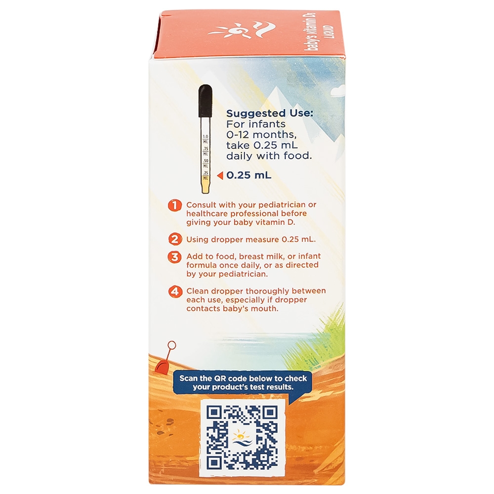 Hình ảnh Dung dịch Nordic Naturals Baby's Vitamin D3 22.5ml bổ sung Vitamin D, tăng cường hấp thu canxi vào xương